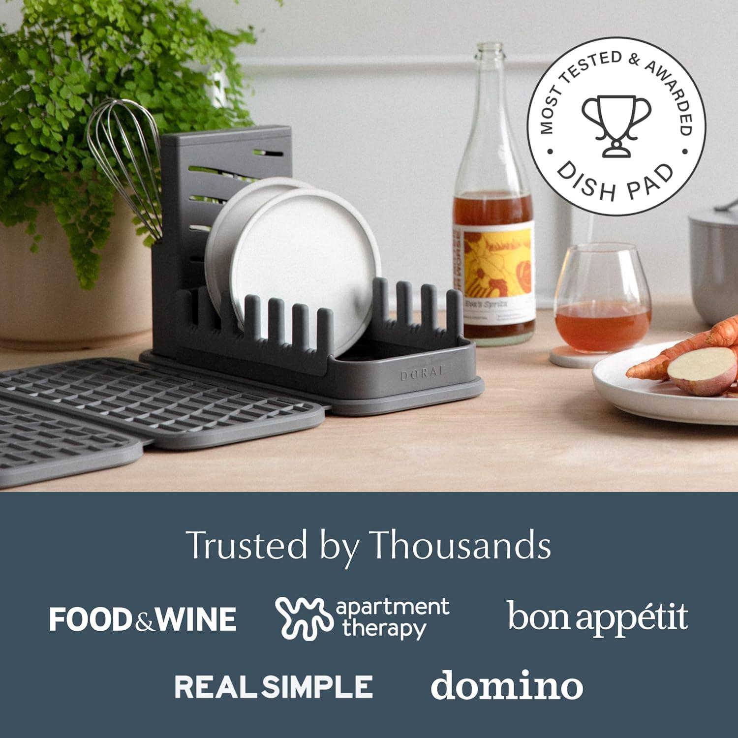 Estante de Secado Plegable Dorai con Almohadilla de Piedra