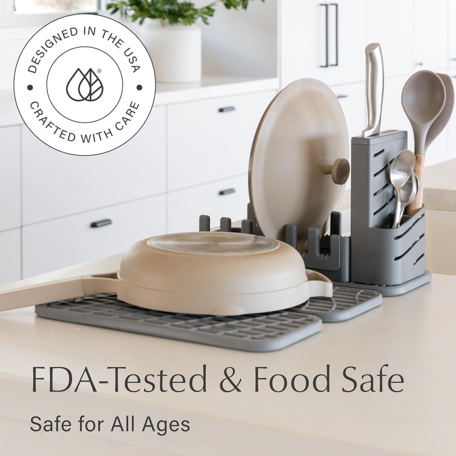 Estante de Secado Plegable Dorai con Almohadilla de Piedra