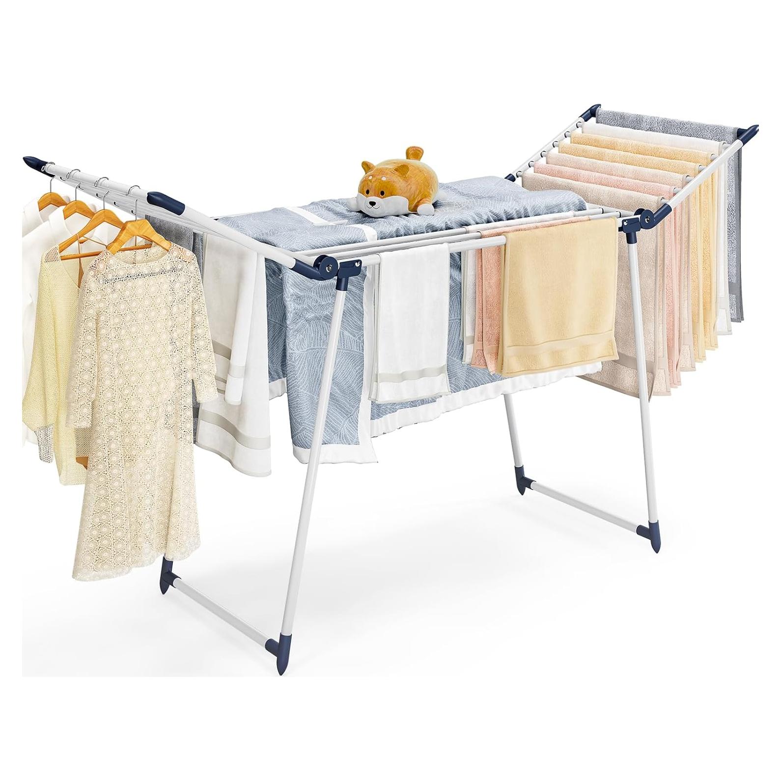 Estante Plegable para Secar Ropa APEXCHASER 174,5 cm Blanco