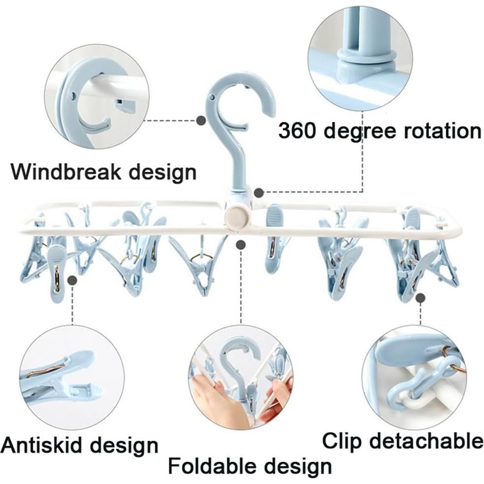 Estantes Plegables para Secar Ropa Foshine 2 Paquete 36,58 cm