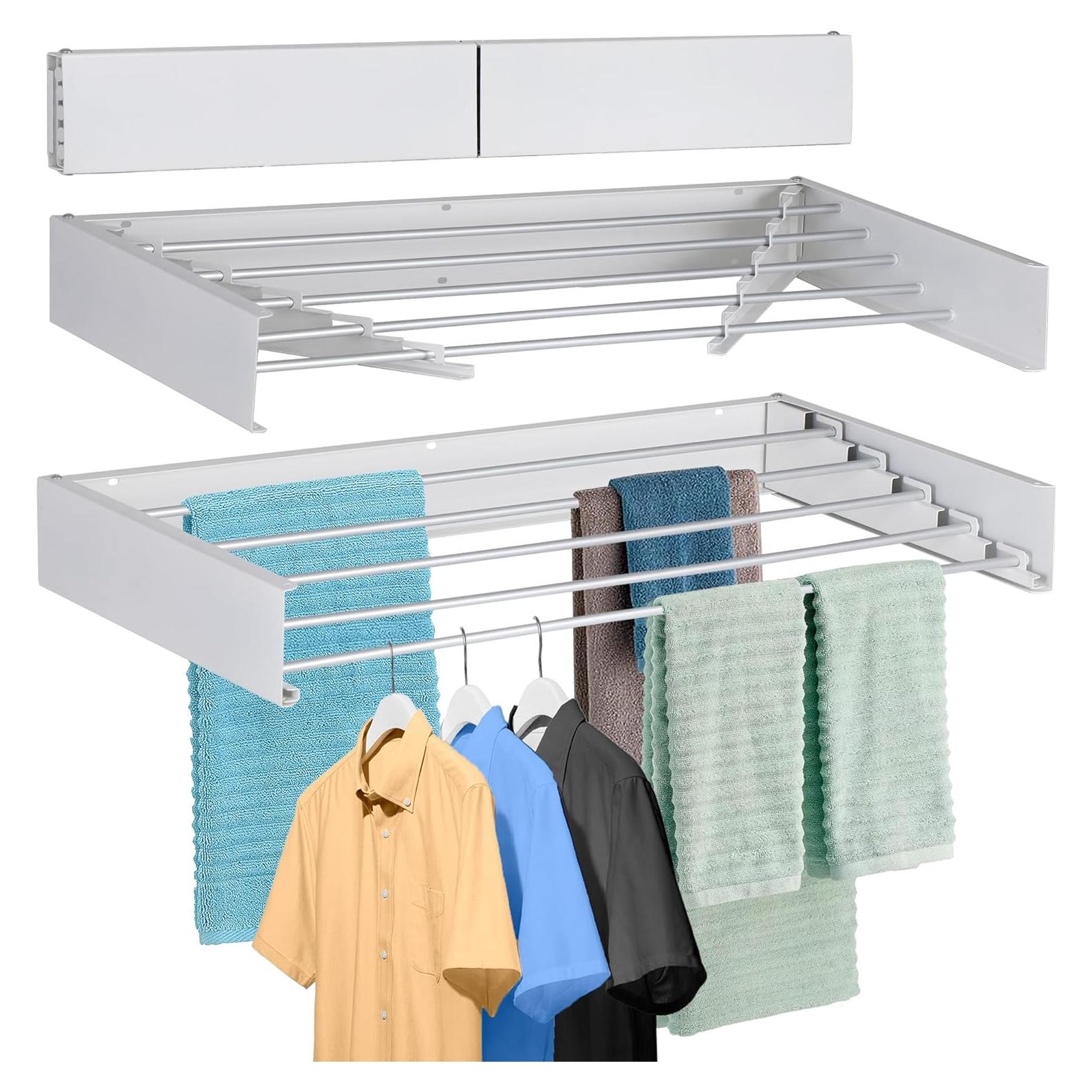 Estante de Secado de Ropa Plegable FOCHIER F 80 cm Blanco