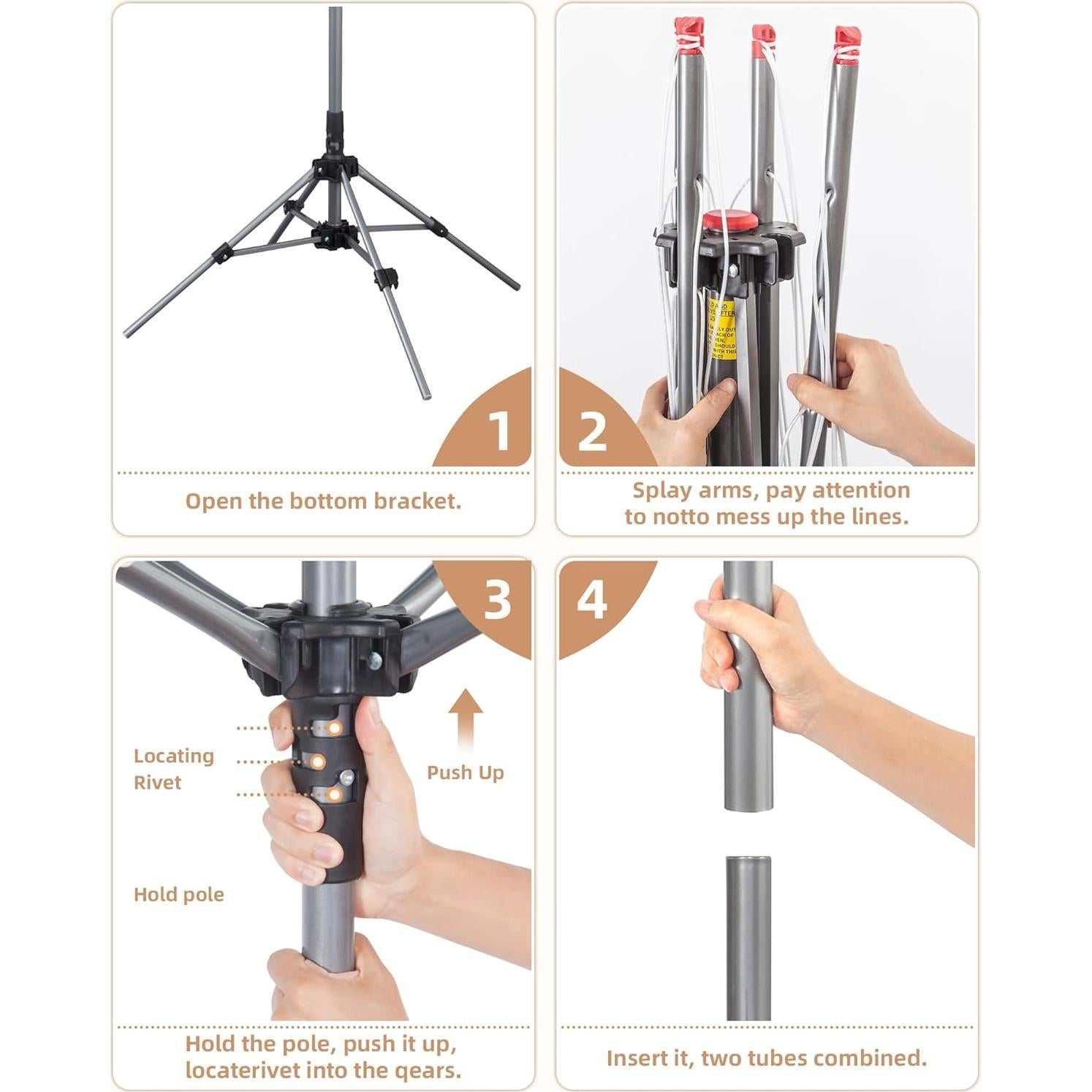 Soporte de Secado de Ropa STORAGE MANIAC 8 Líneas 24,99 m