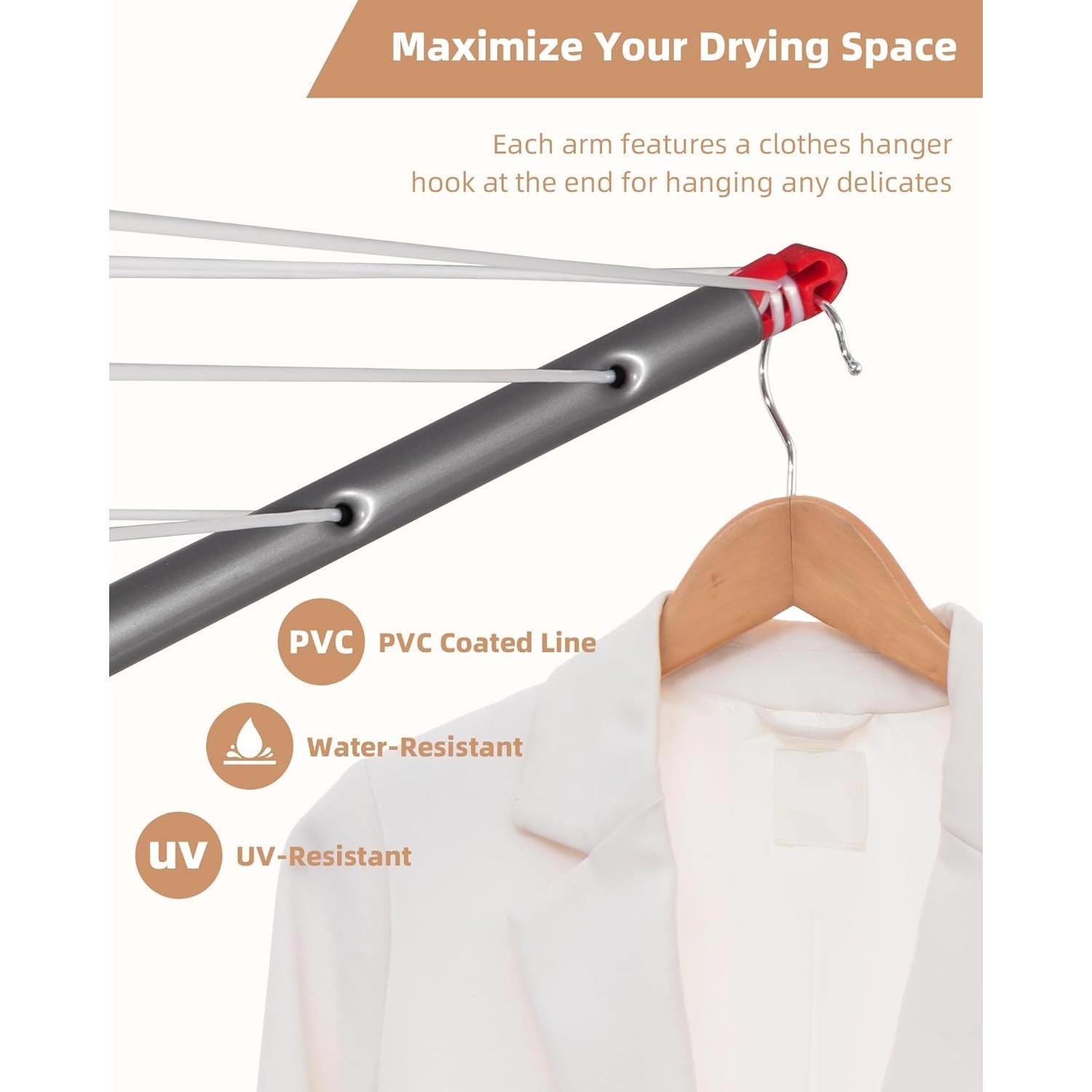 Soporte de Secado de Ropa STORAGE MANIAC 8 Líneas 24,99 m