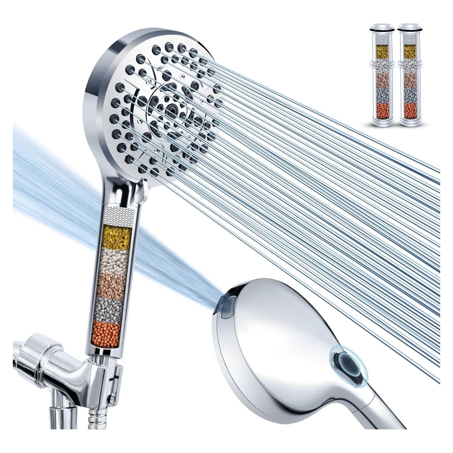 Cabezal de Ducha Filtrado PALAS Cromo 10 Modos 152 cm