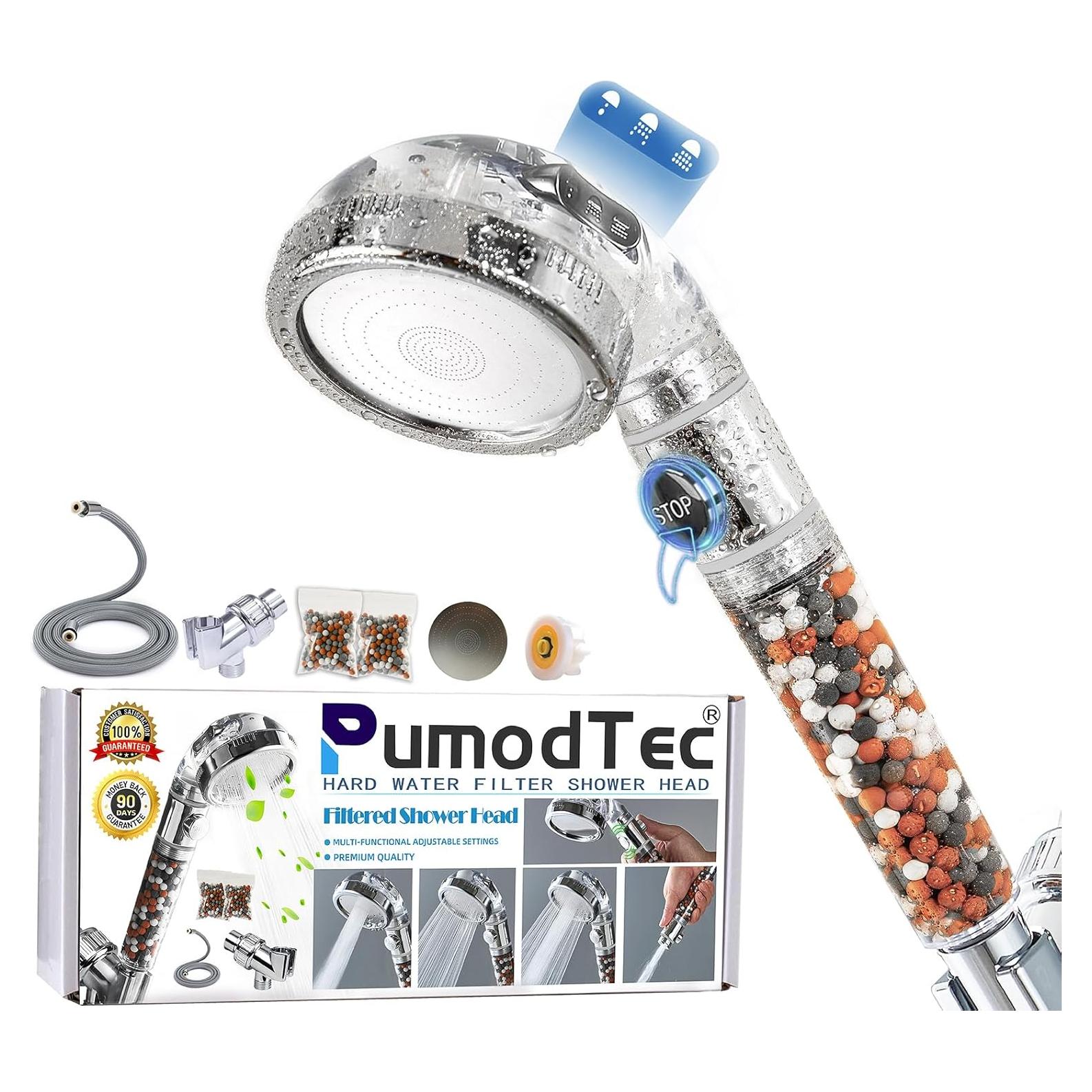 Cabezal de Ducha Filtrado PumodTec Alta Presión 4 Modos