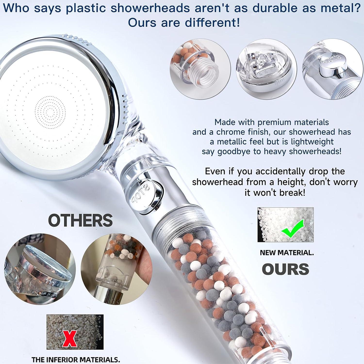 Cabezal de Ducha Filtrado PumodTec Alta Presión 4 Modos