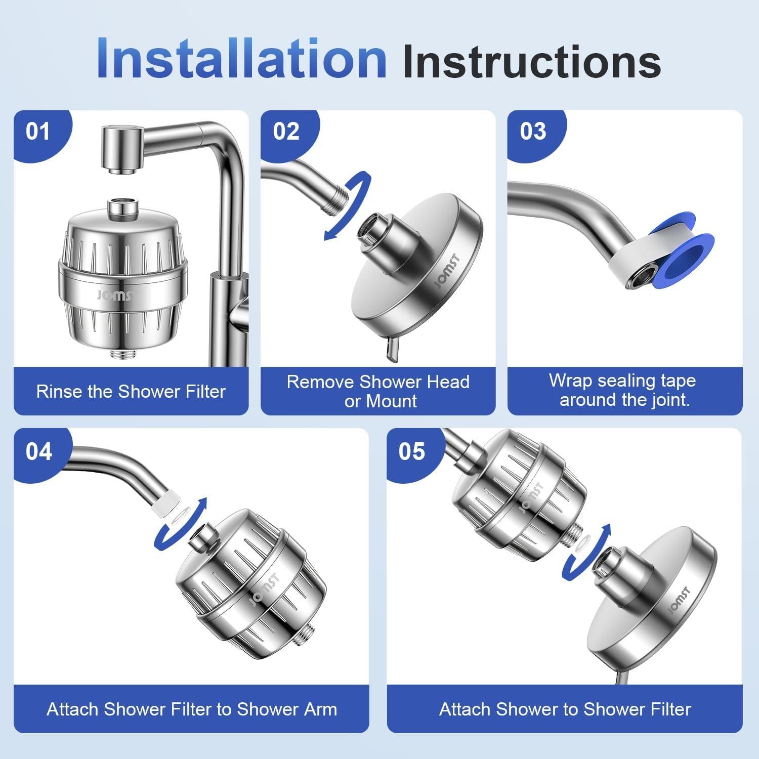 Filtro de Ducha JOMST 25 Etapas - Alta Filtración y Durabilidad