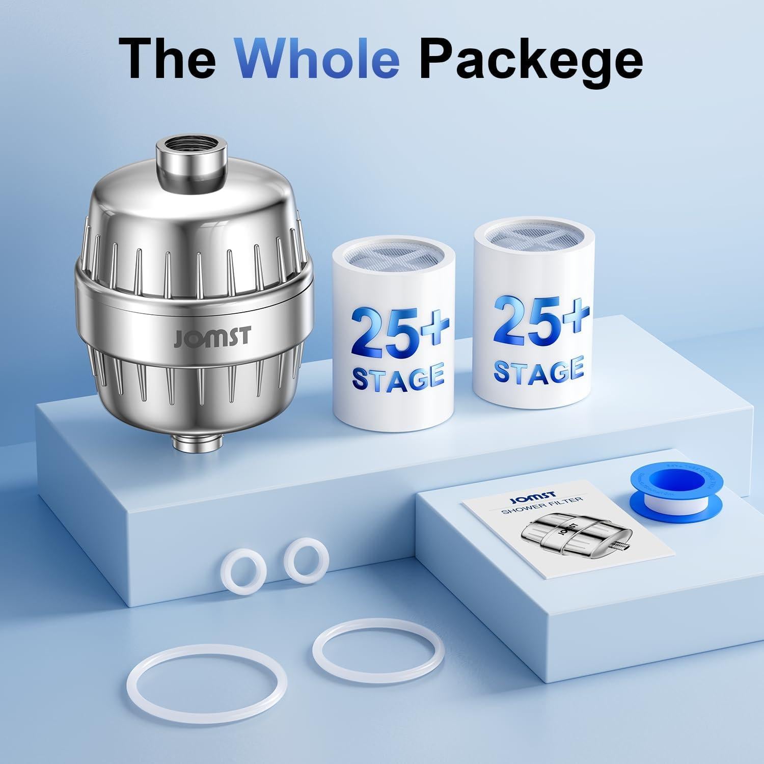 Filtro de Ducha JOMST 25 Etapas - Alta Filtración y Durabilidad