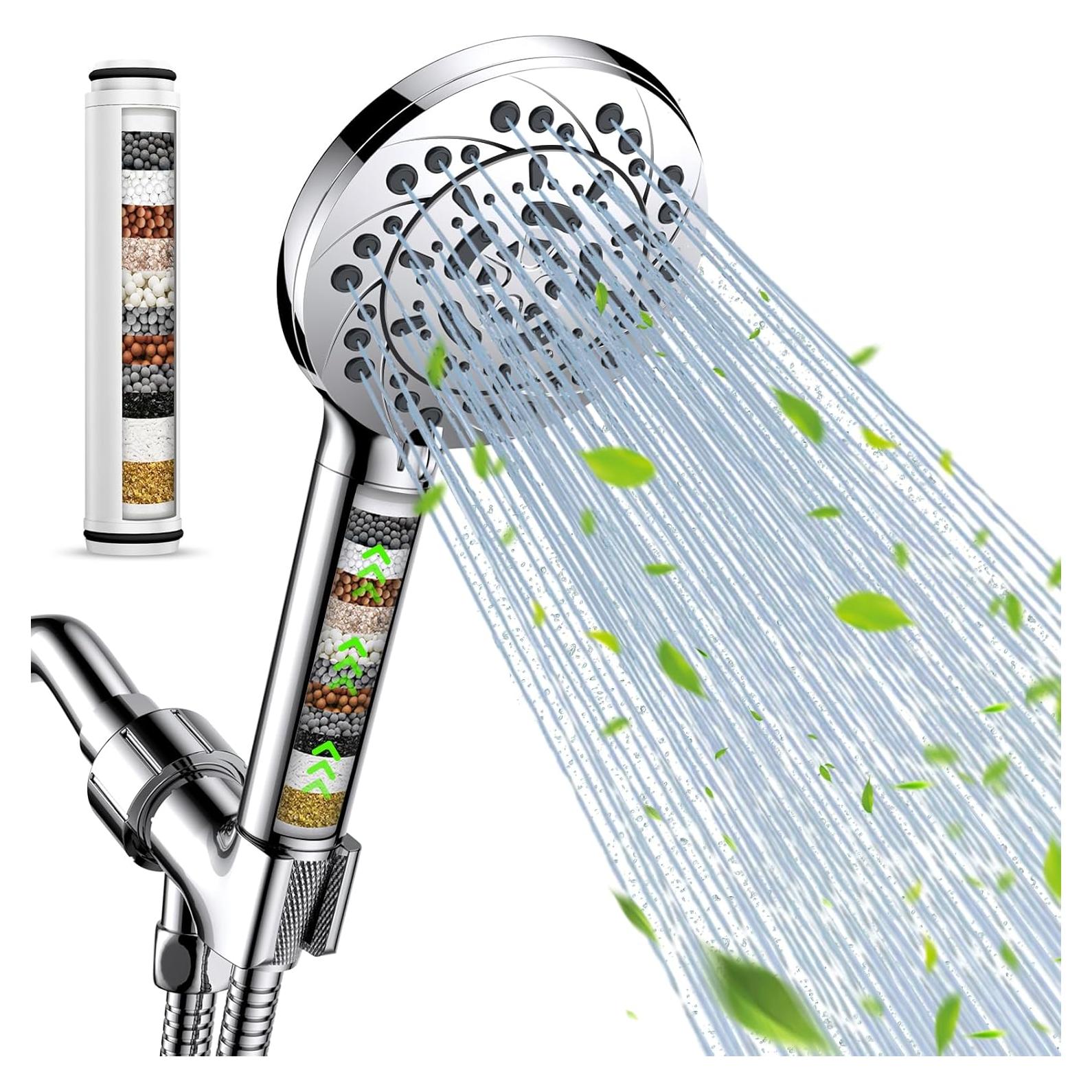 Cabezal de Ducha Filtrado Vatex 5 Modos 15 Etapas 60 cm