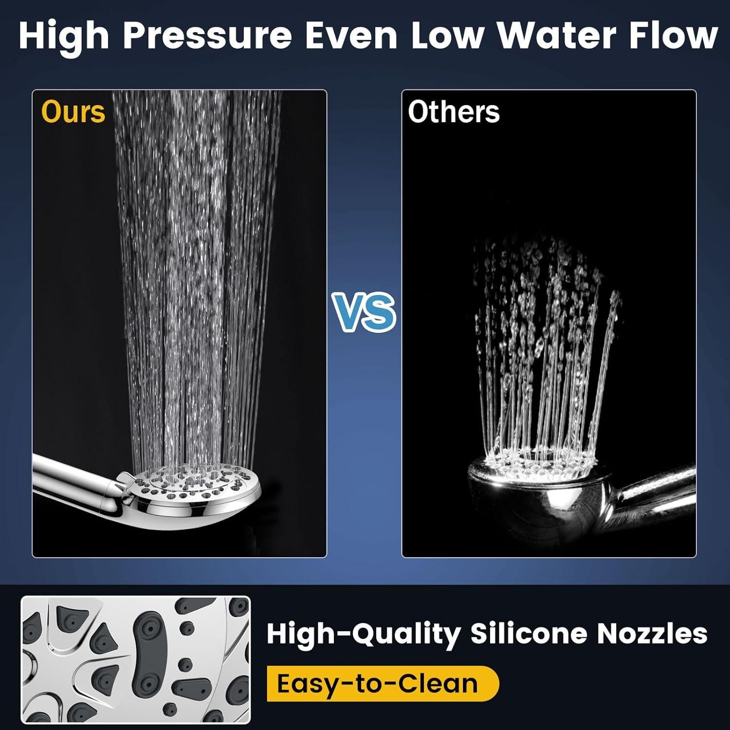 Cabezal de Ducha Filtrado Vatex 5 Modos 15 Etapas 60 cm