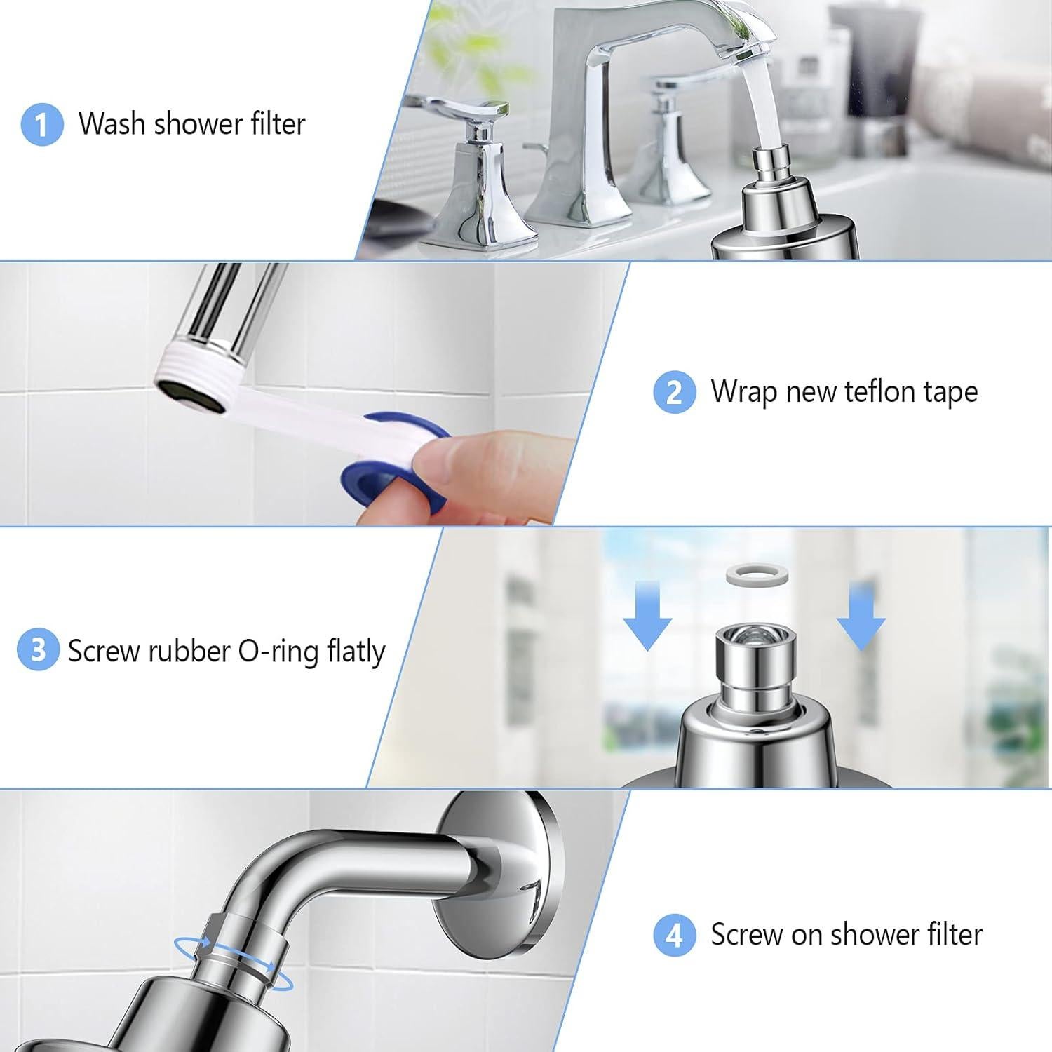 Cabezal de Ducha Filtrado MXBOLD 3 Modos 15 Etapas Plata