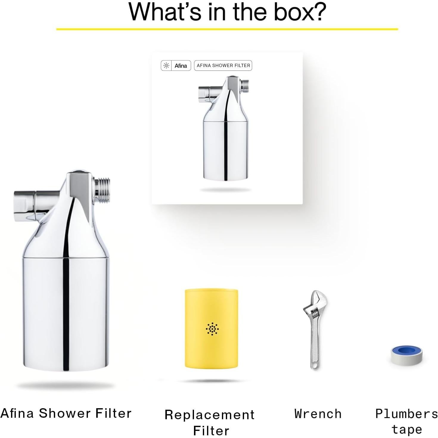 Filtro de Ducha Afina - Alta Presión, Cromo, 0.97 kg