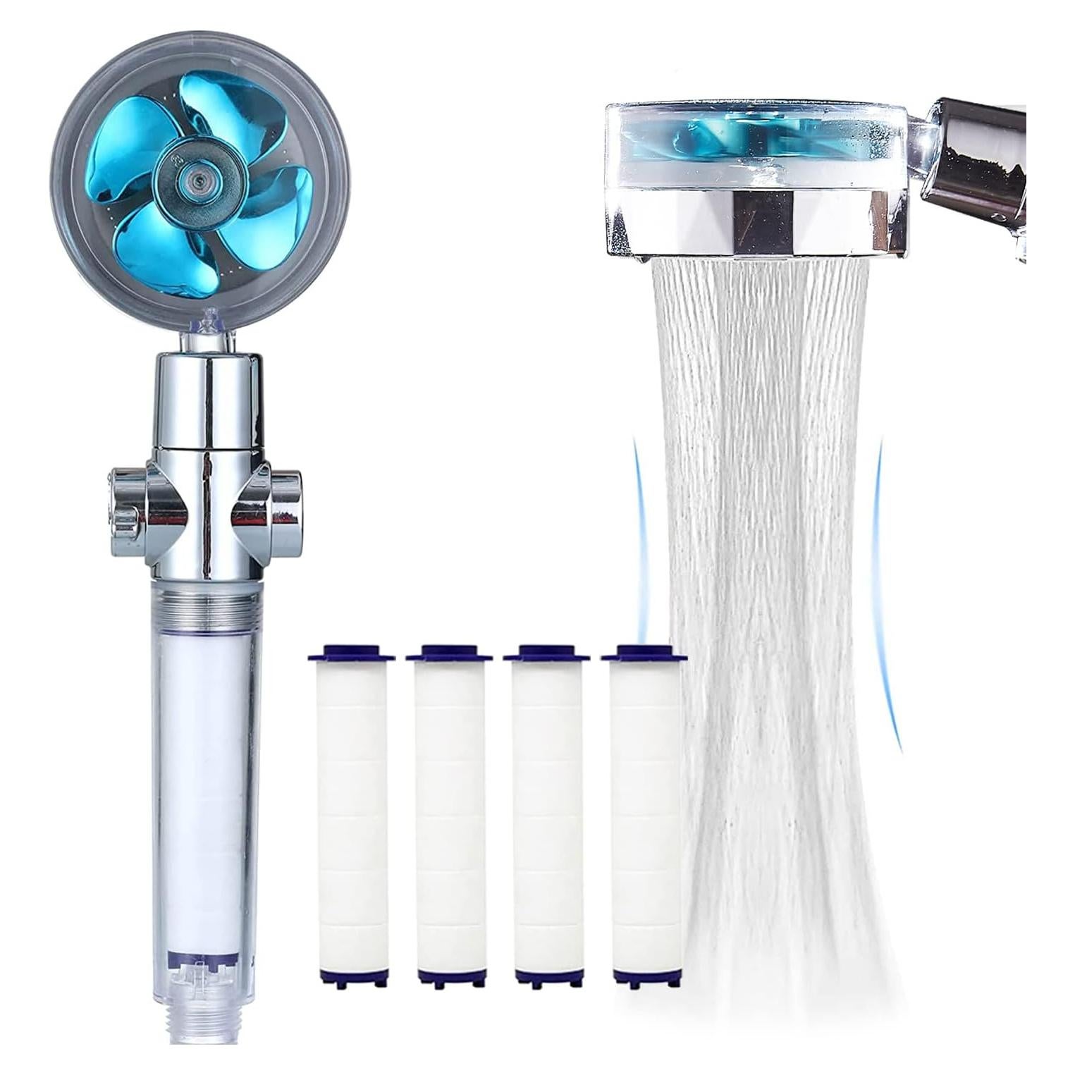 Cabezal de Ducha Alta Presión ANTOWER Vortex Azul 27.4cm