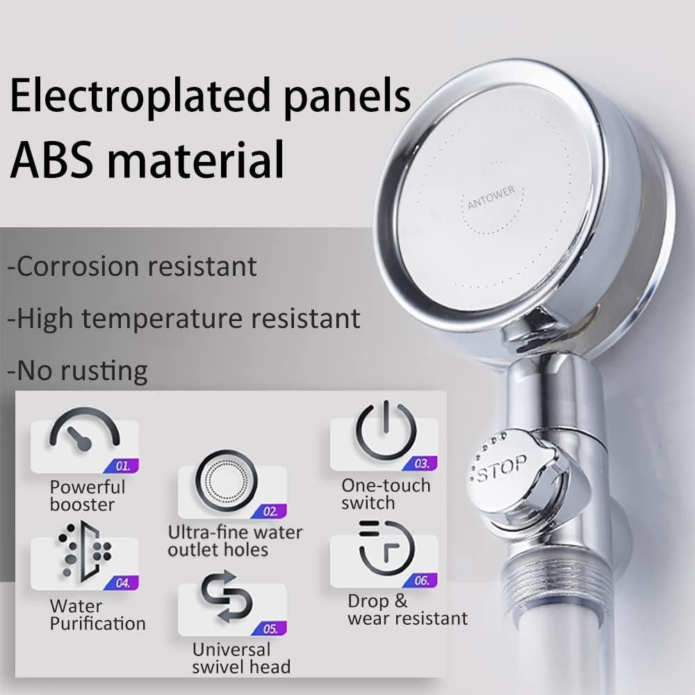 Cabezal de Ducha Alta Presión ANTOWER Vortex Azul 27.4cm