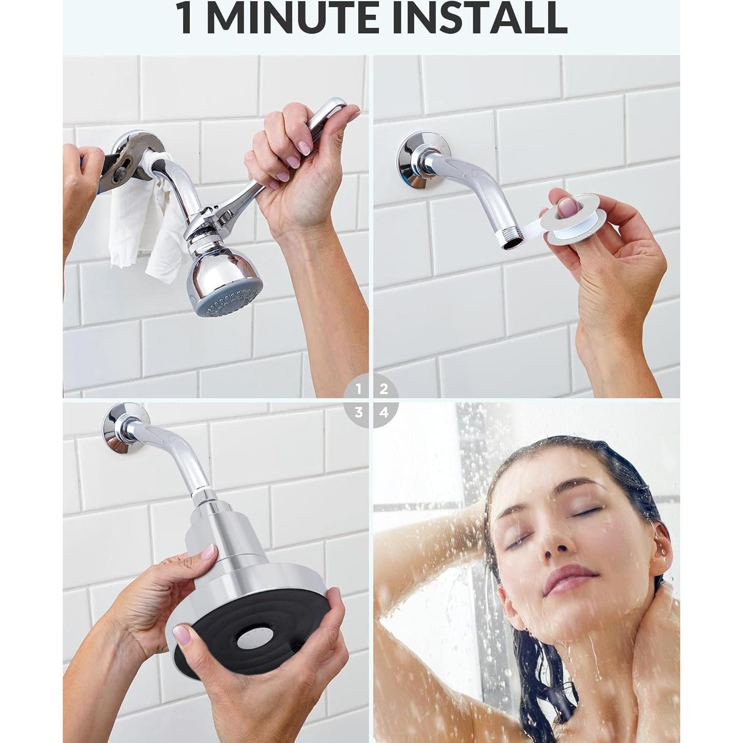 Cabezal de Ducha Filtrado SANYCASA 6 Pulgadas KDF-55