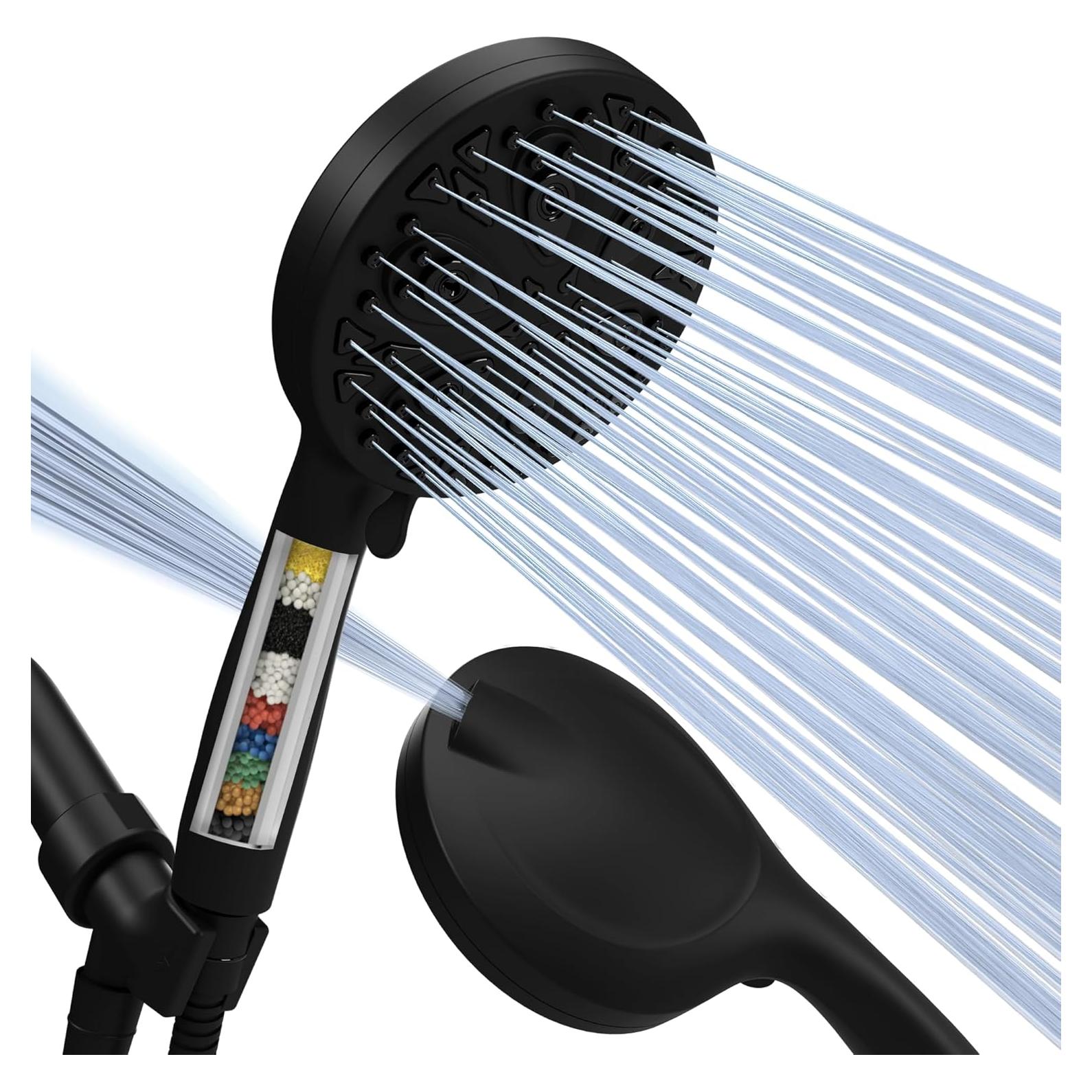 Cabezal de Ducha Filtrado SparkPod 10 Modos 5" Negro Mate