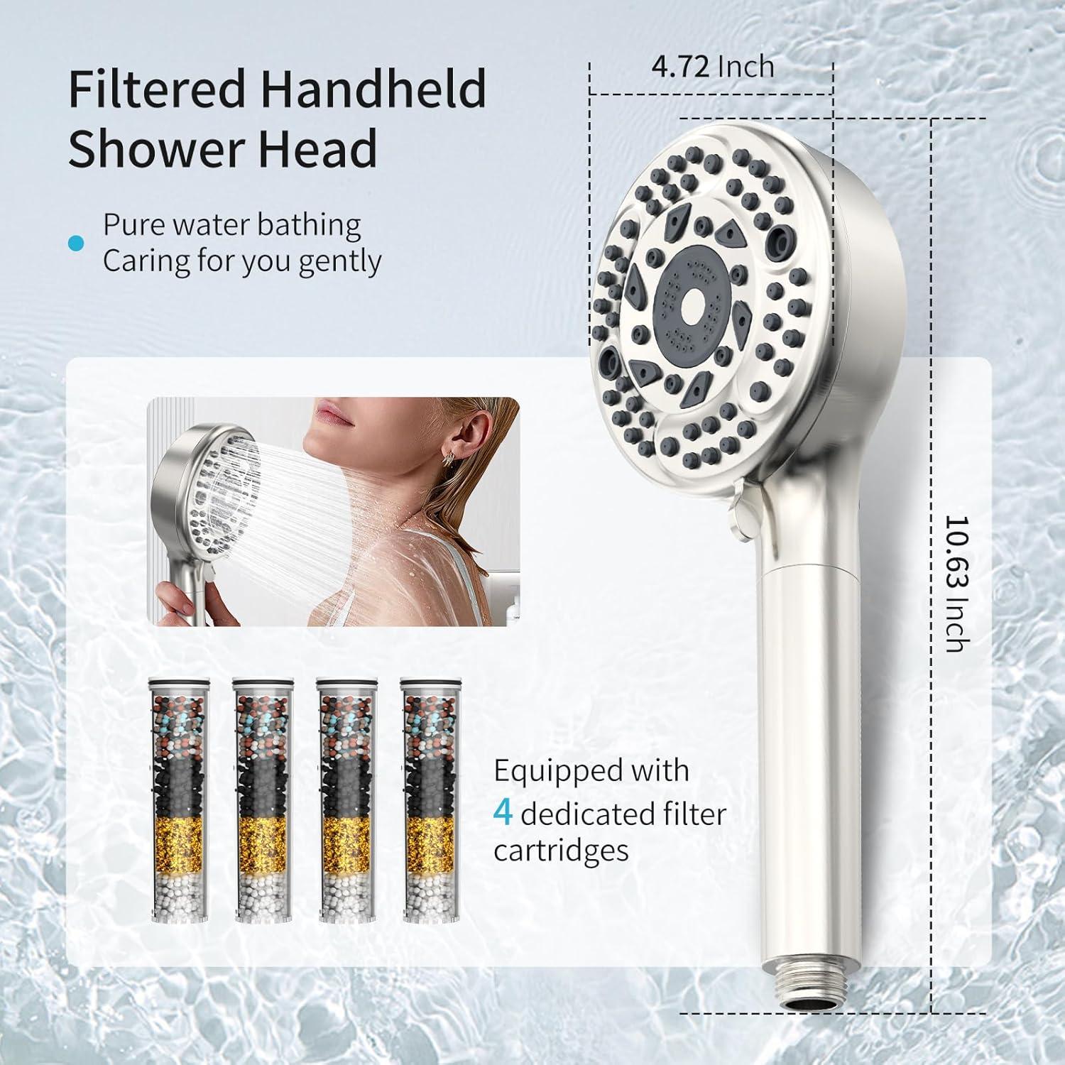 Cabezal de Ducha Filtrado EMBATHER Alta Presión 9 Modos