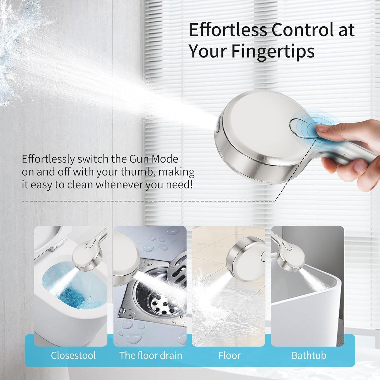 Cabezal de Ducha Filtrado EMBATHER Alta Presión 9 Modos