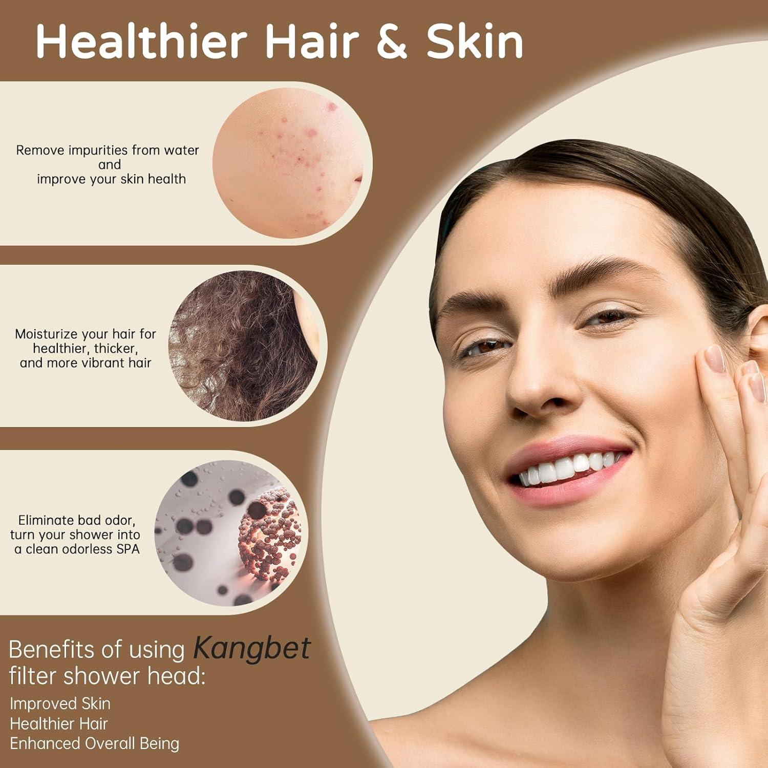 Cabezal de Ducha Filtrado Kangbet 4.7" Alta Presión Niquel