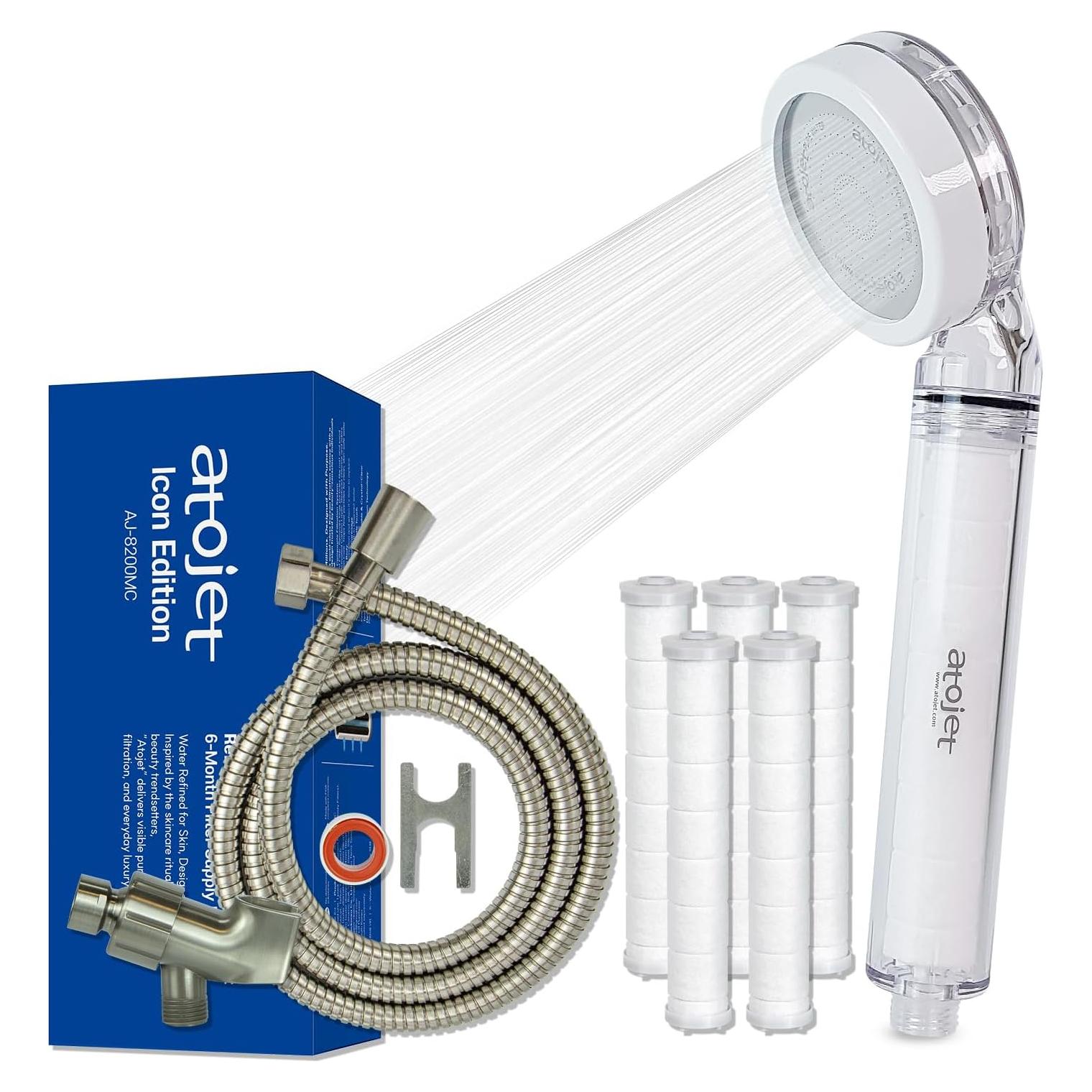 Filtro de Ducha ATOJET AJ8200 - Set 6 Meses Carbono Puro