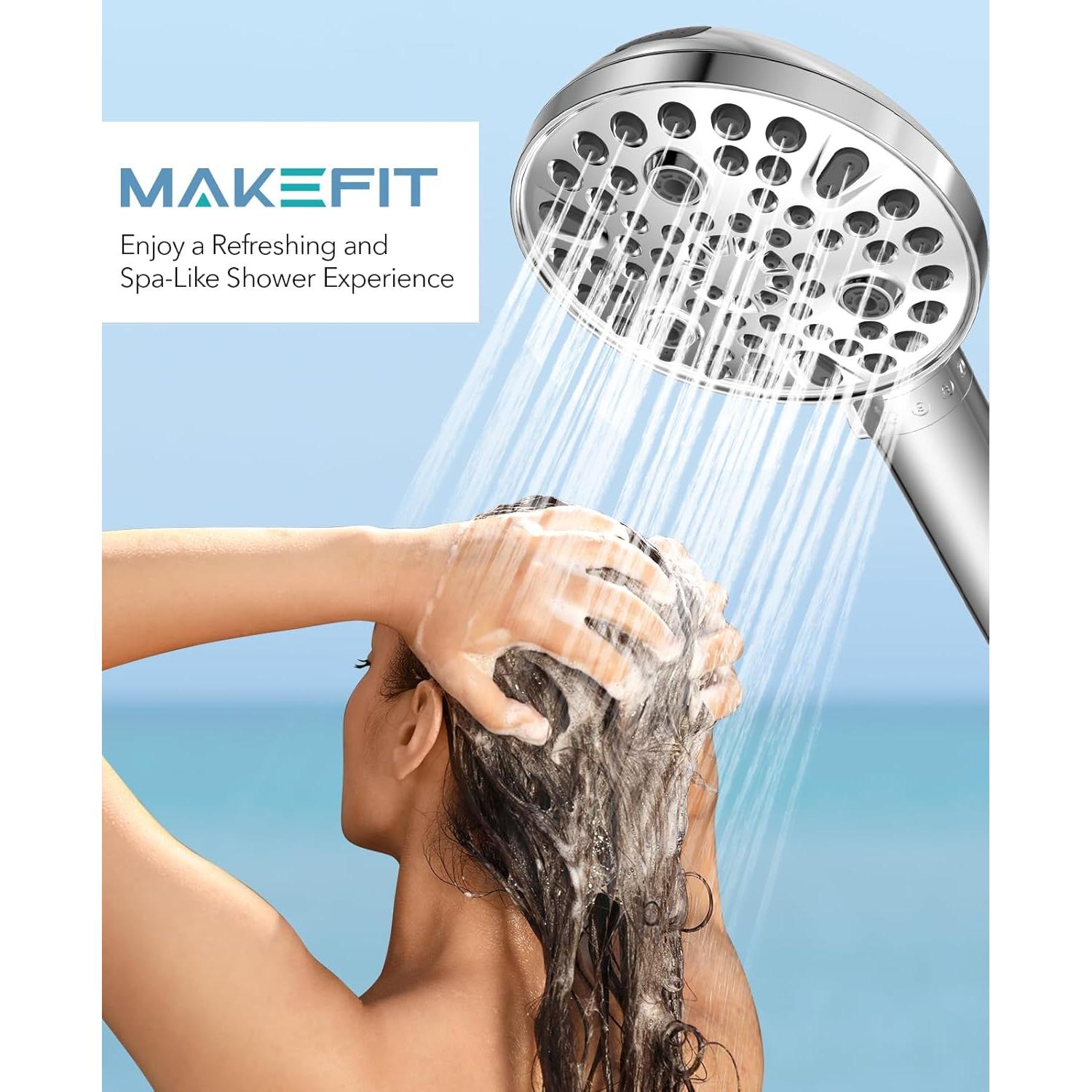 Cabezal de Ducha de Mano MakeFit con Filtro y 10 Modos