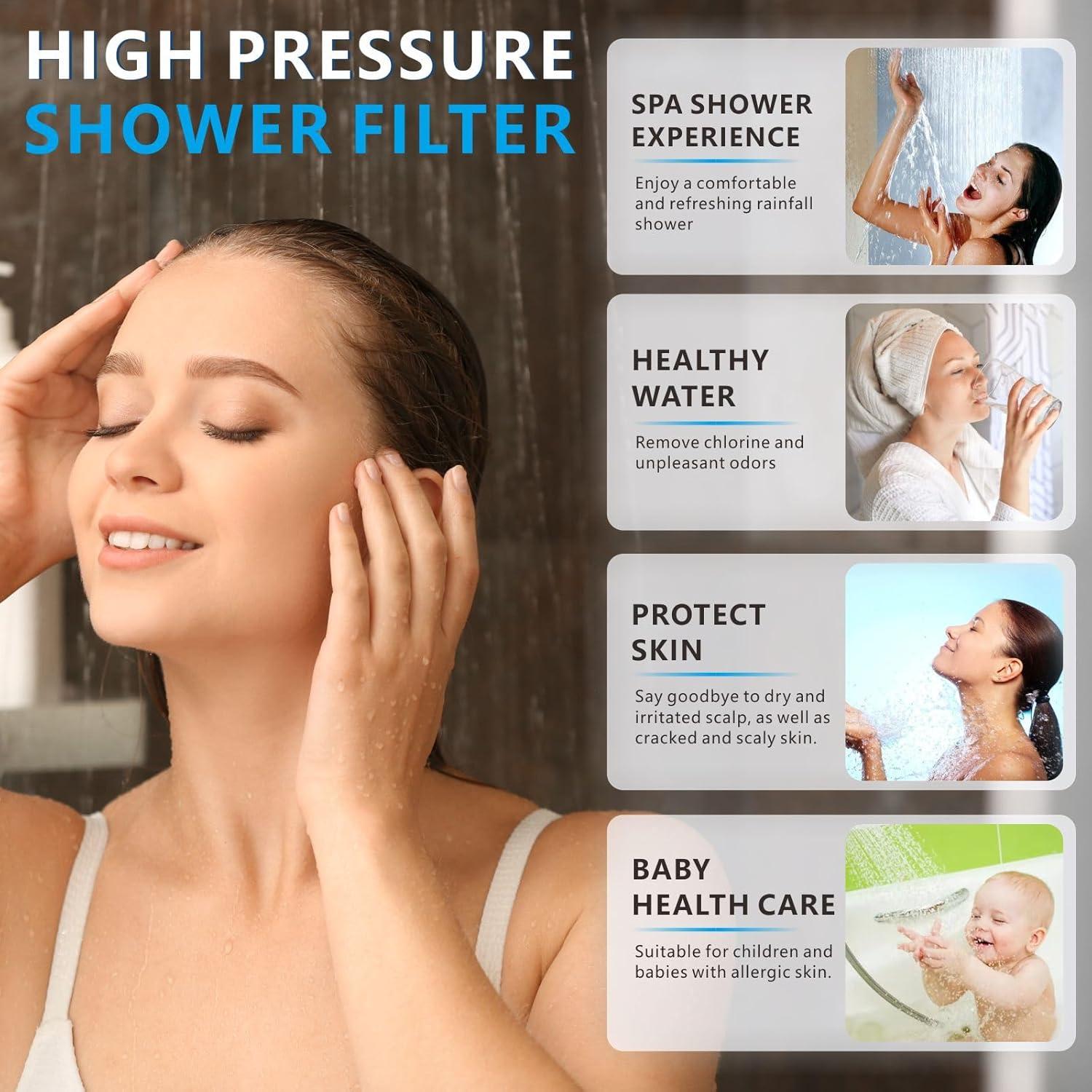 Cabezal de Ducha Filtrado Voolan con Manguera 149,86 cm