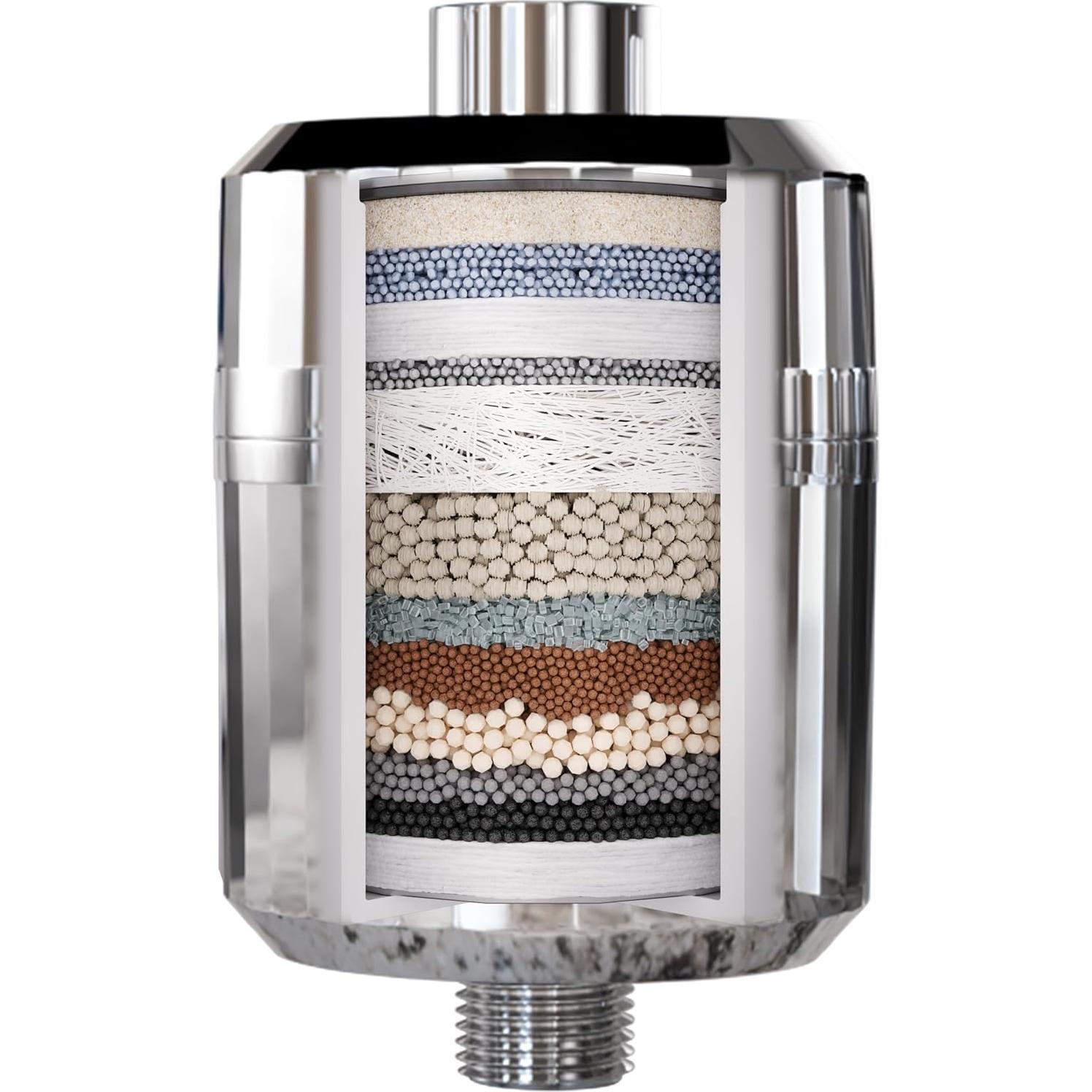 Filtro de Ducha Everglow 100% Cloro Cromo 11.94 cm