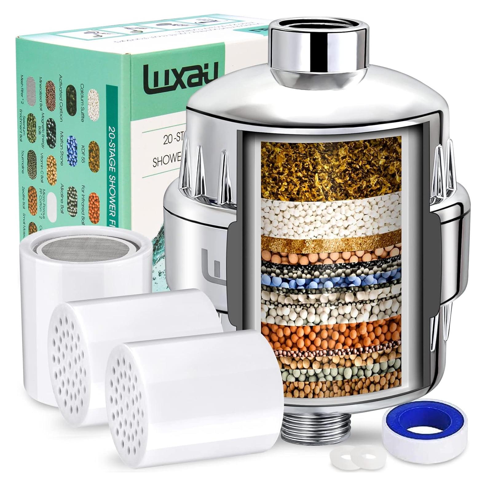 Filtro de Ducha Luxau 20 Etapas con 3 Cartuchos Cromo