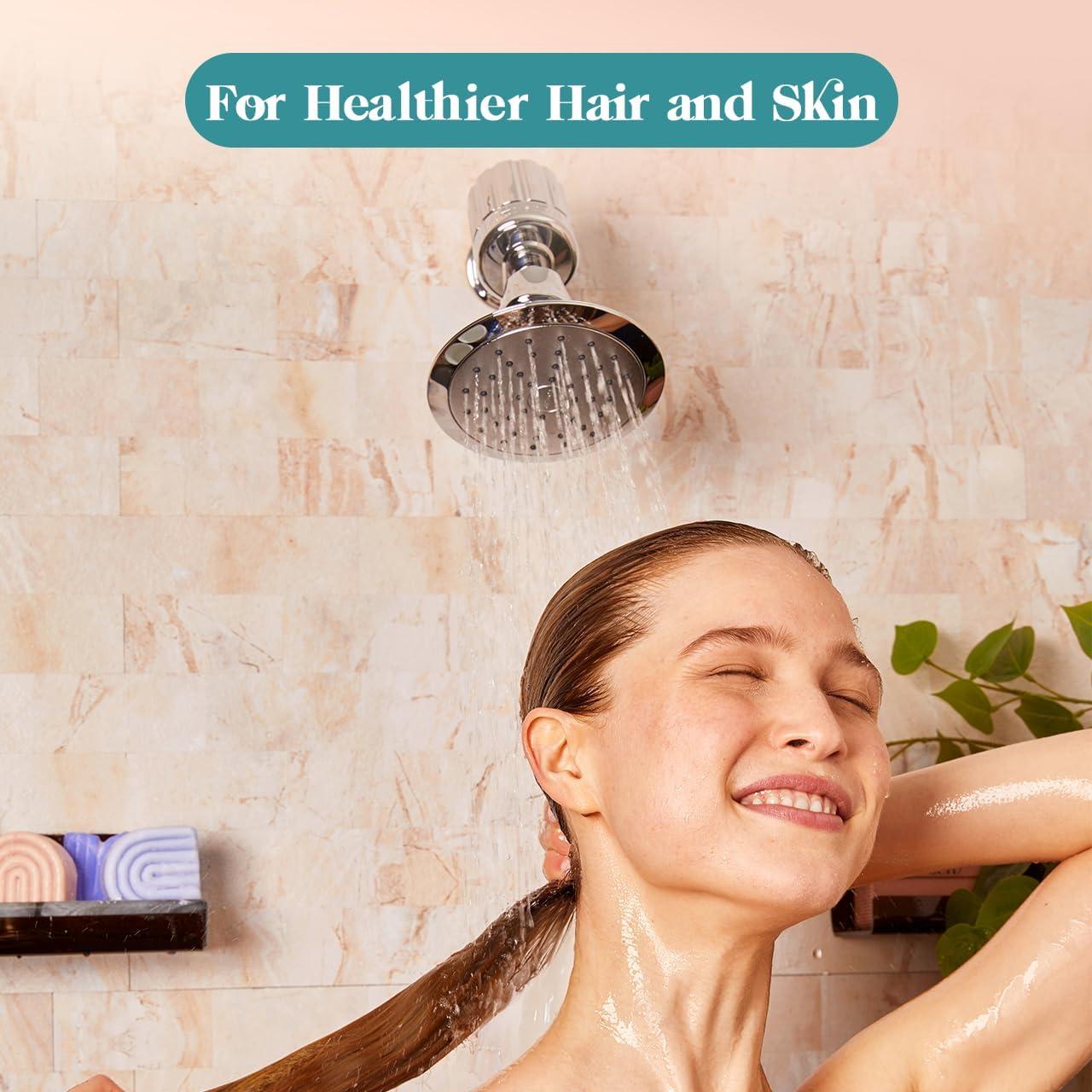 Filtro de Ducha Kitsch Cromo - Ablandador de Agua Dura