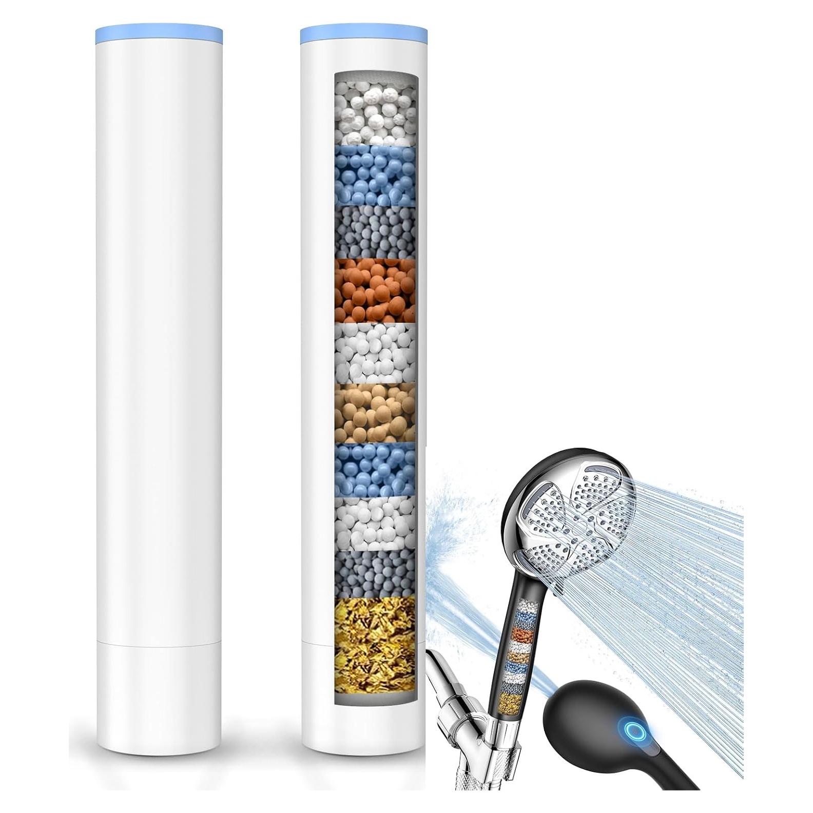 Filtro de Ducha FEELSO 2 Piezas para Agua Dura - Modelo 72210BC