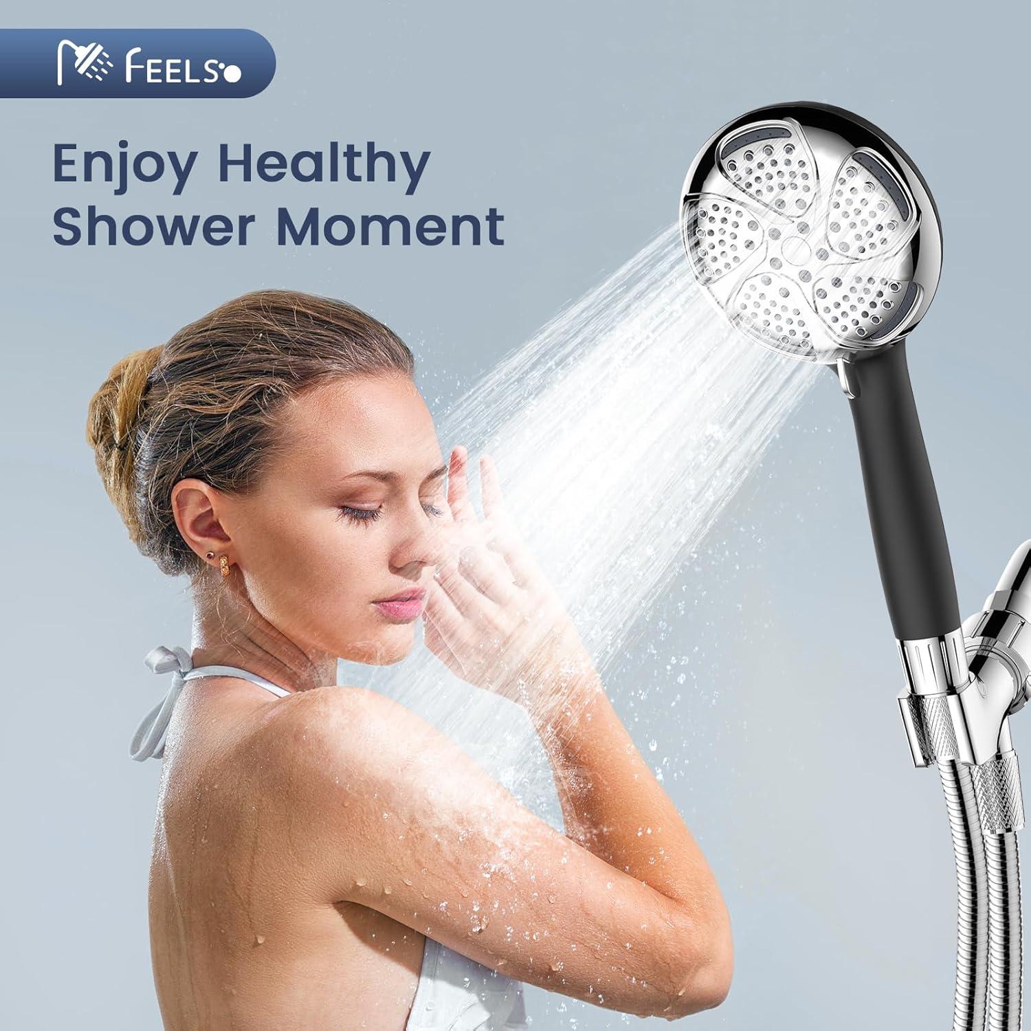 Filtro de Ducha FEELSO 2 Piezas para Agua Dura - Modelo 72210BC