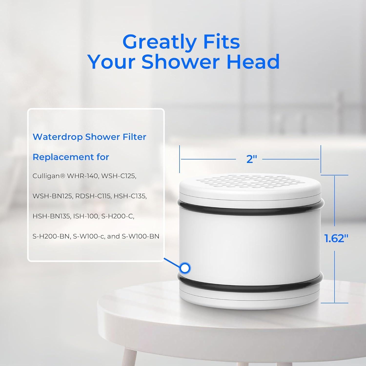 Filtro de Ducha Waterdrop WHR-140 Paquete de 3 KDF