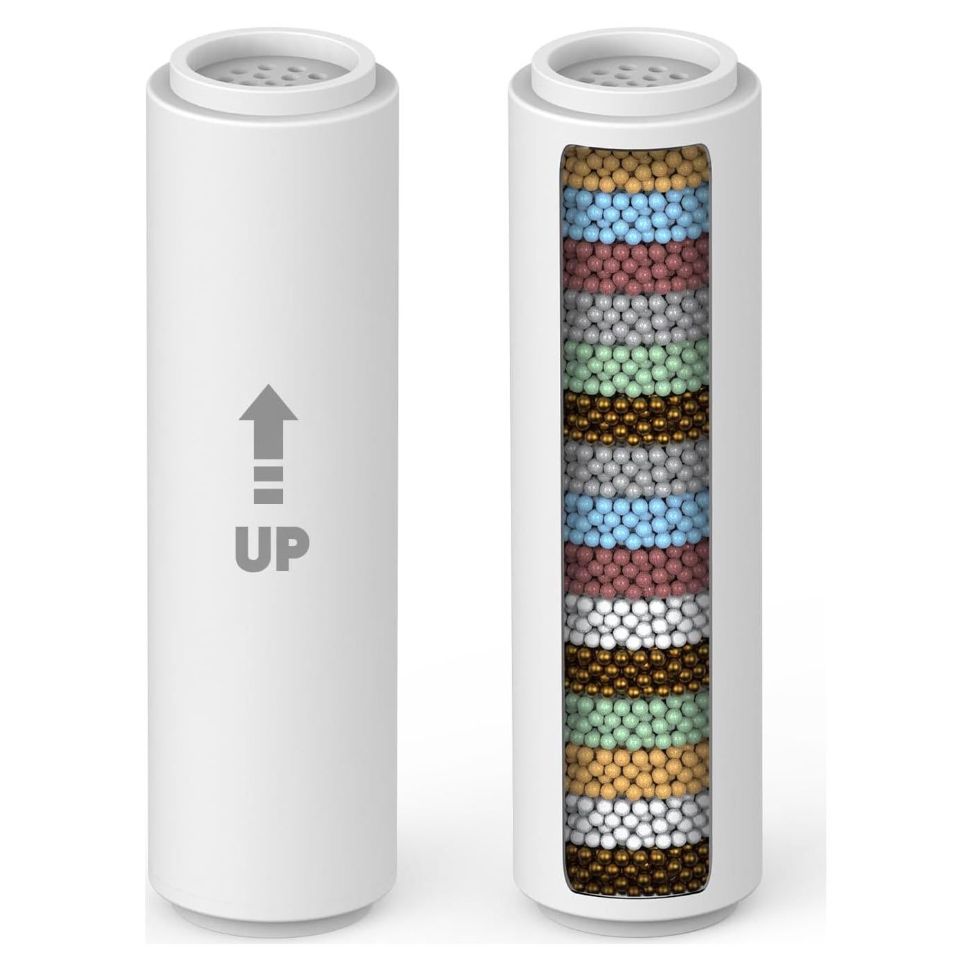 Filtro de Ducha Pavezo MQWY001 - Paquete de 2 Filtros 15 Etapas