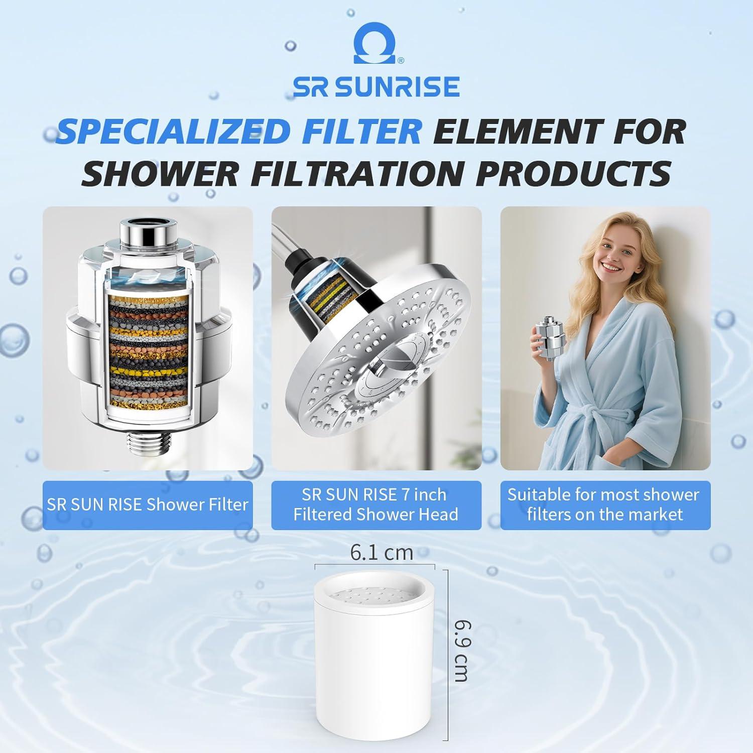 Cartuchos Filtro Ducha SR SUN RISE 20 Etapas - 4 Piezas