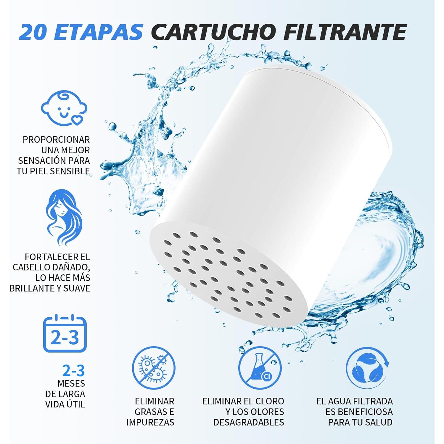 Cartuchos Filtro Ducha SR SUN RISE 20 Etapas - 4 Piezas
