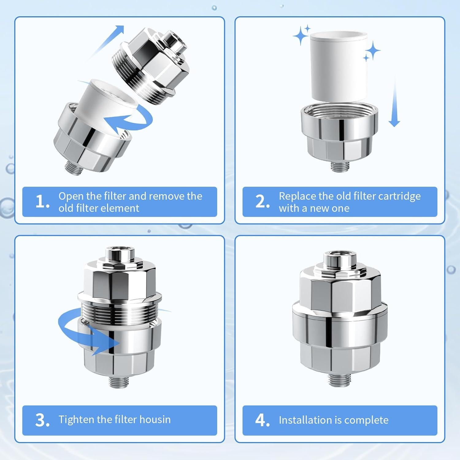 Cartuchos Filtro Ducha SR SUN RISE 20 Etapas - 4 Piezas