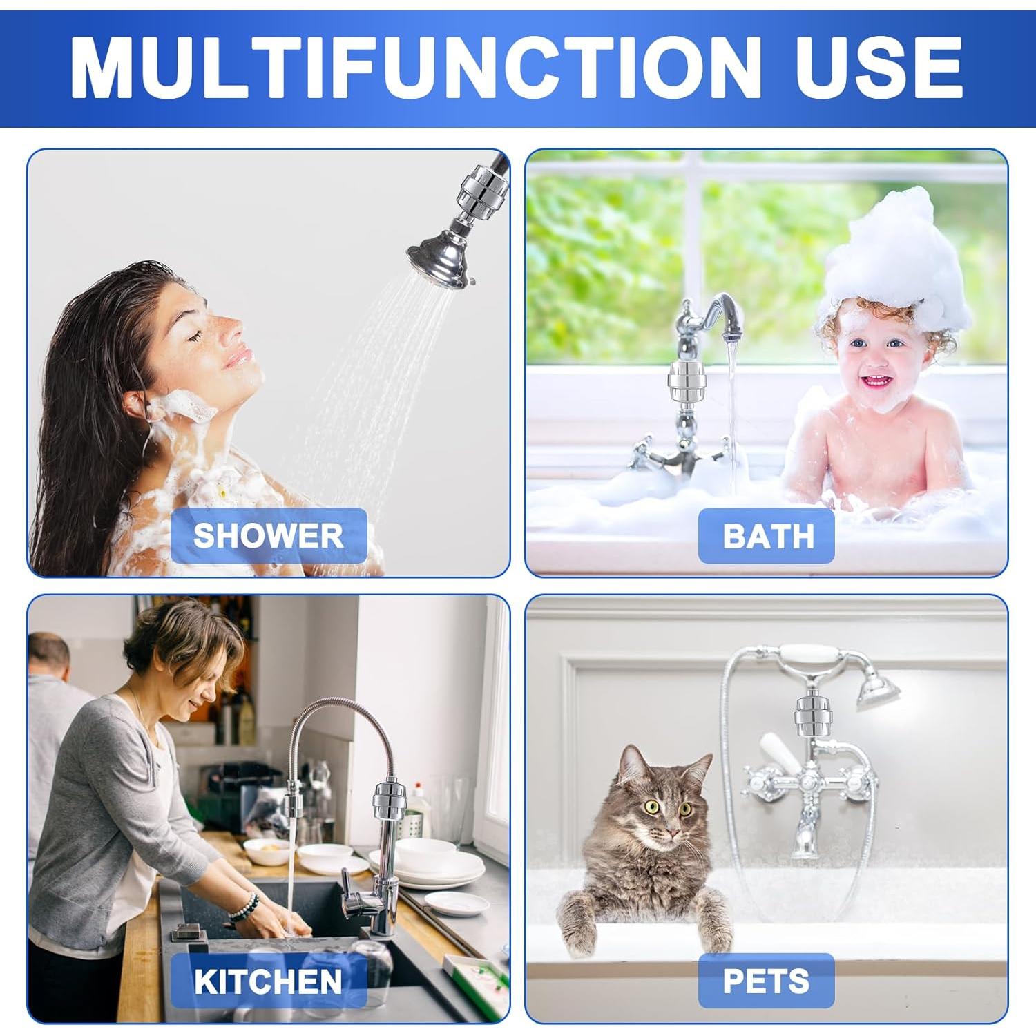 Paquete de 4 cartuchos filtro ducha 15 etapas Cenipar