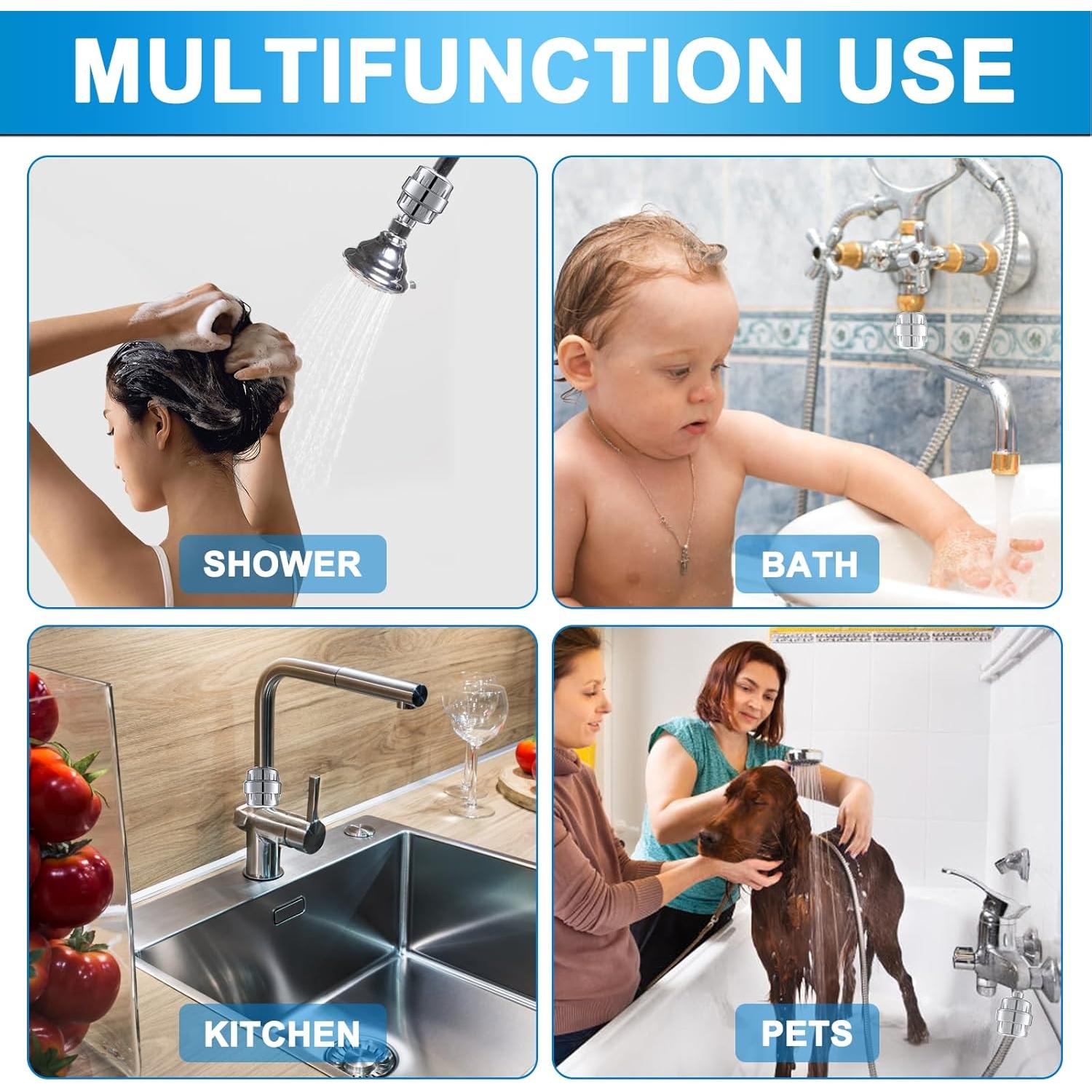 Paquete de 6 Filtros de Ducha 20 Etapas Cenipar 1.28 kg