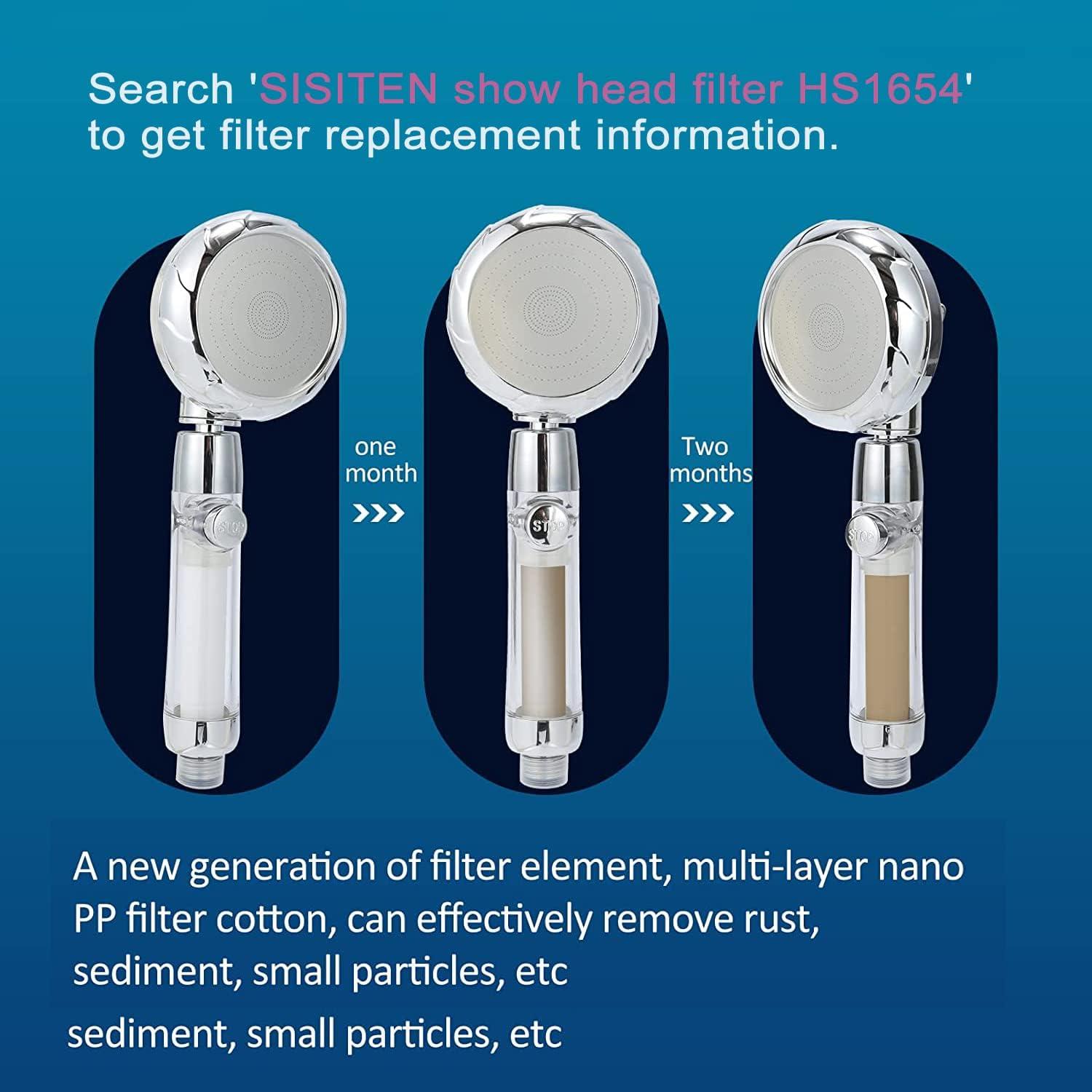 Cabezal de Ducha de Mano Sisiten con Filtro y Manguera 149,86 cm