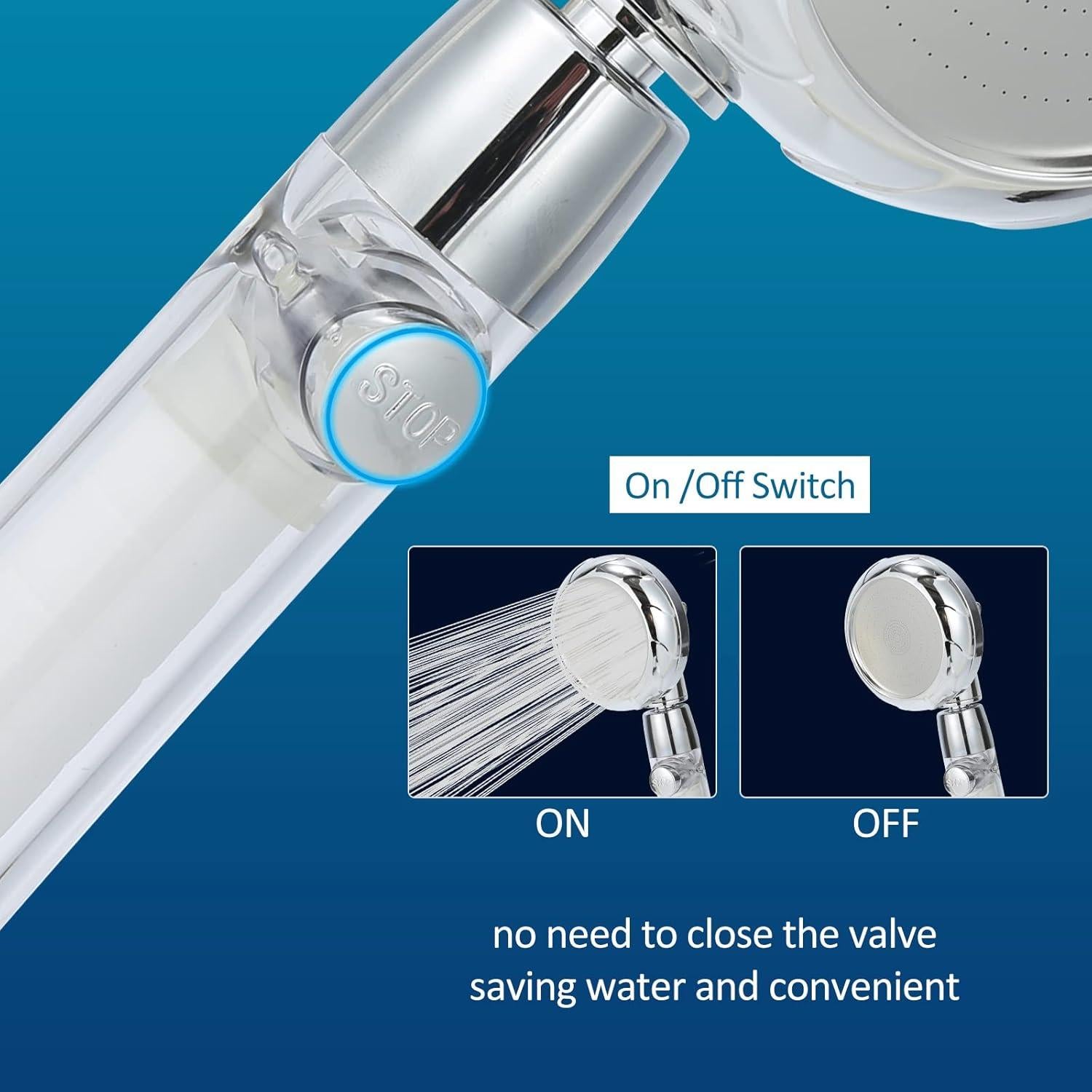 Cabezal de Ducha de Mano Sisiten con Filtro y Manguera 149,86 cm