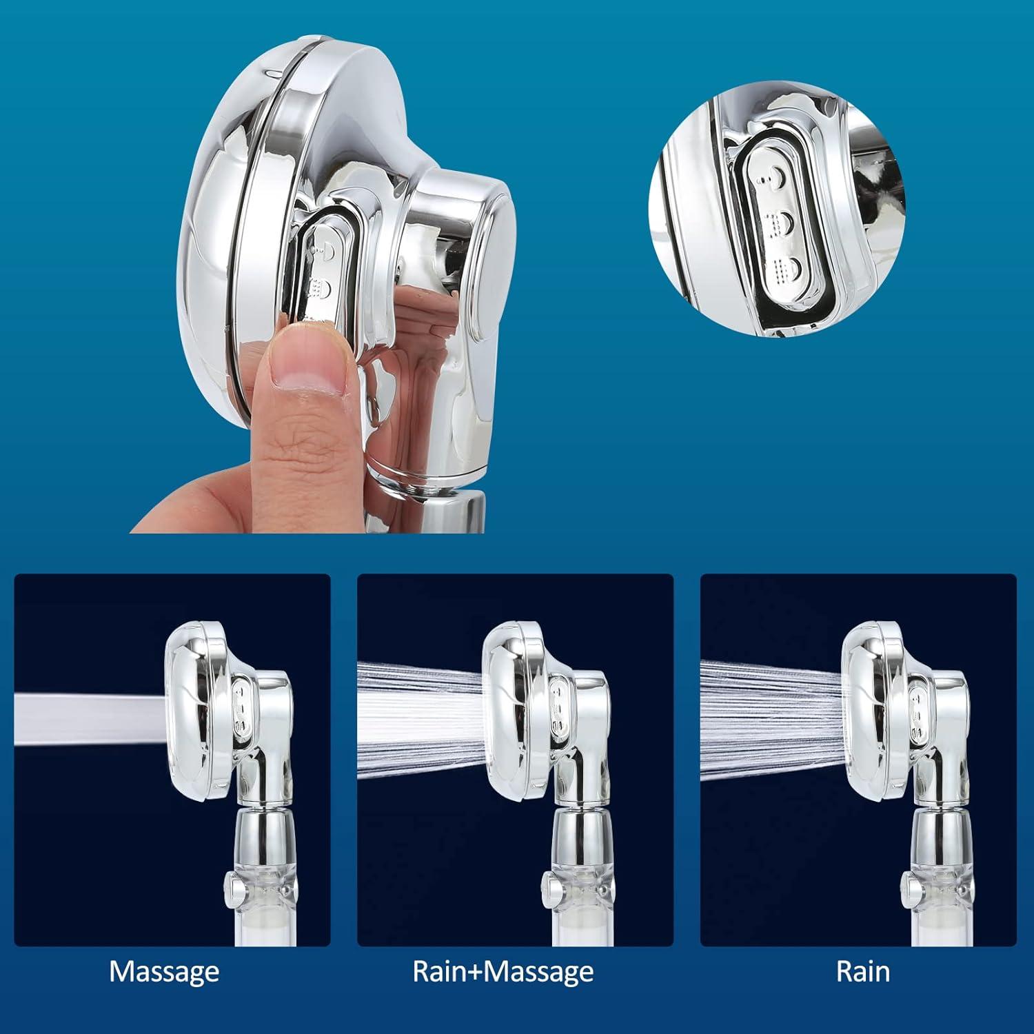 Cabezal de Ducha de Mano Sisiten con Filtro y Manguera 149,86 cm