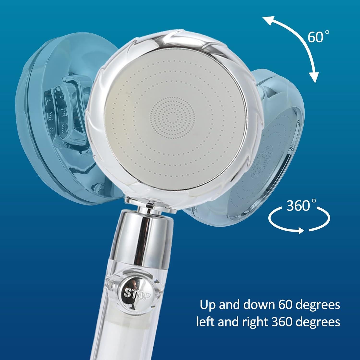 Cabezal de Ducha de Mano Sisiten con Filtro y Manguera 149,86 cm