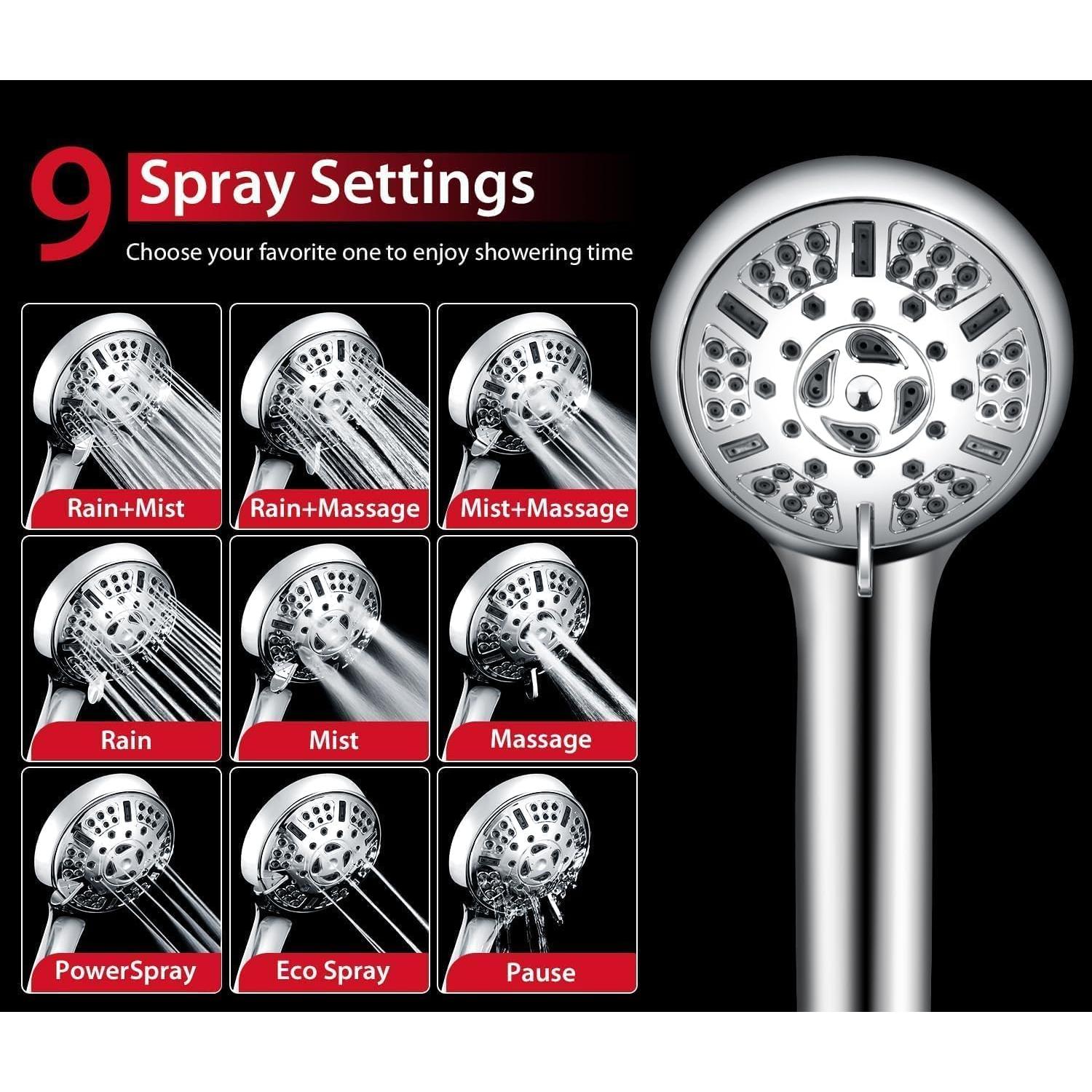 Cabezal de Ducha Filtrado GRICH 2 en 1 con Manguera 152.4 cm