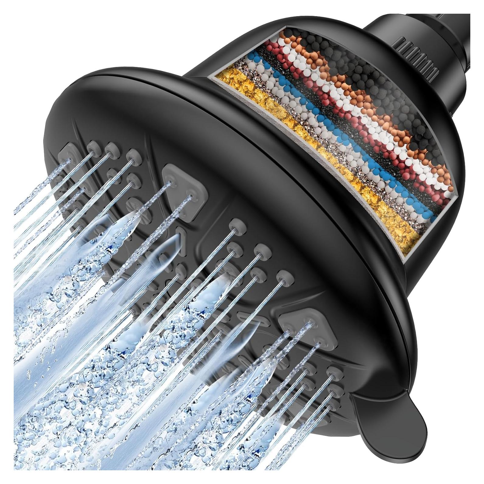 Cabezal de Ducha Filtrado DAKINGS 7 Modos Alta Presión Negro