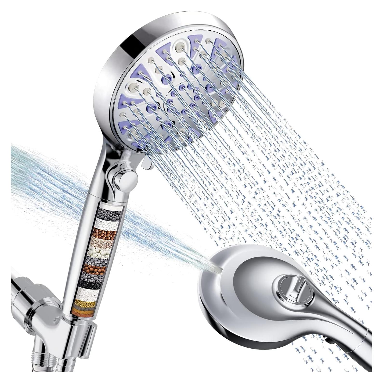 Cabezal de Ducha RexSoul Alta Presión 10 Modos Filtro Agua Dura