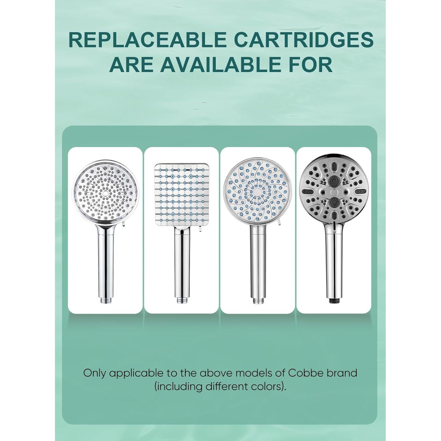 Filtros de Reemplazo Cobbe 2 Pack para Ducha - Elimina Cloro