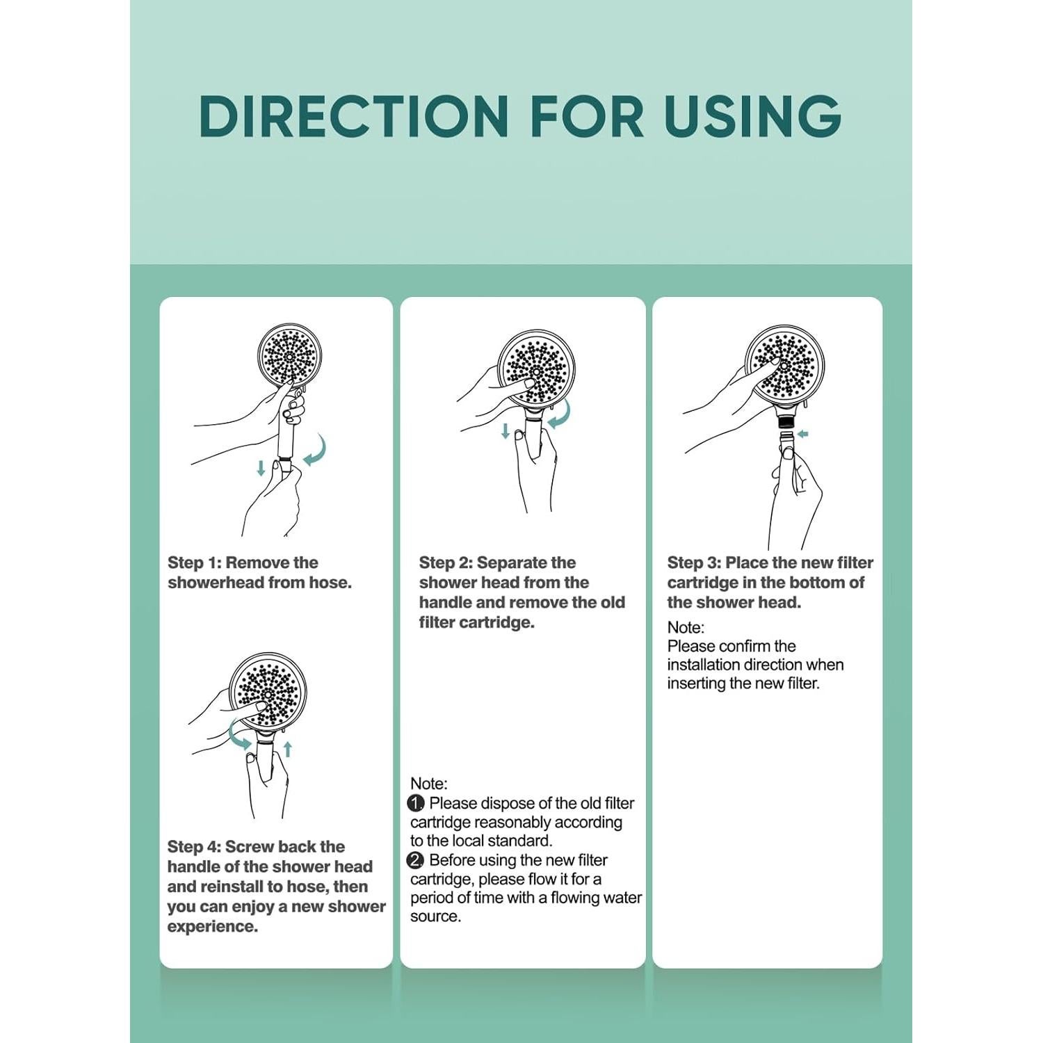 Filtros de Reemplazo Cobbe 2 Pack para Ducha - Elimina Cloro