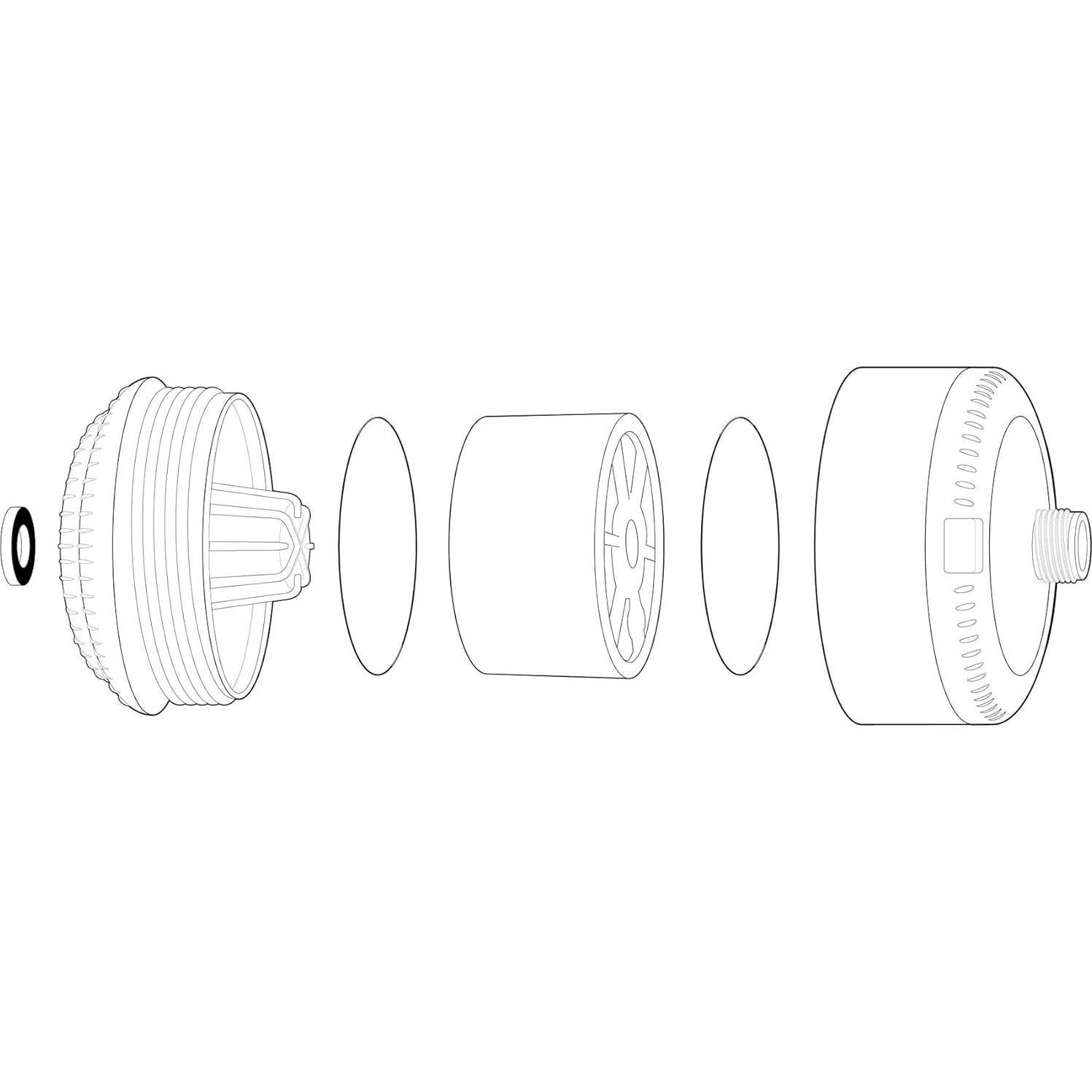 Filtro de Ducha Sprite Slim-Line 2 Universal Níquel Cepillado
