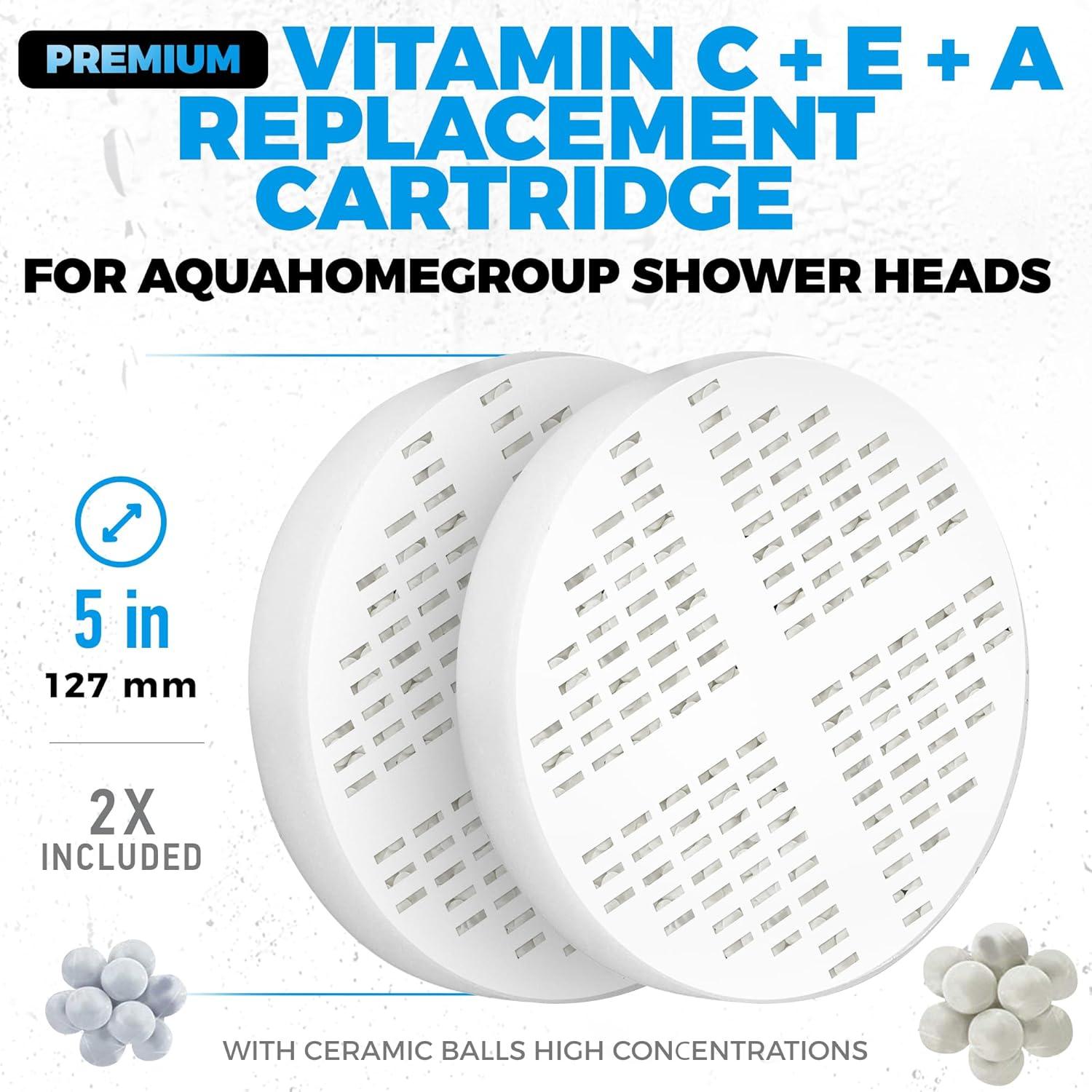 Cartucho Filtro de Ducha AquaHomeGroup Vitamina C E A 2 Pzas