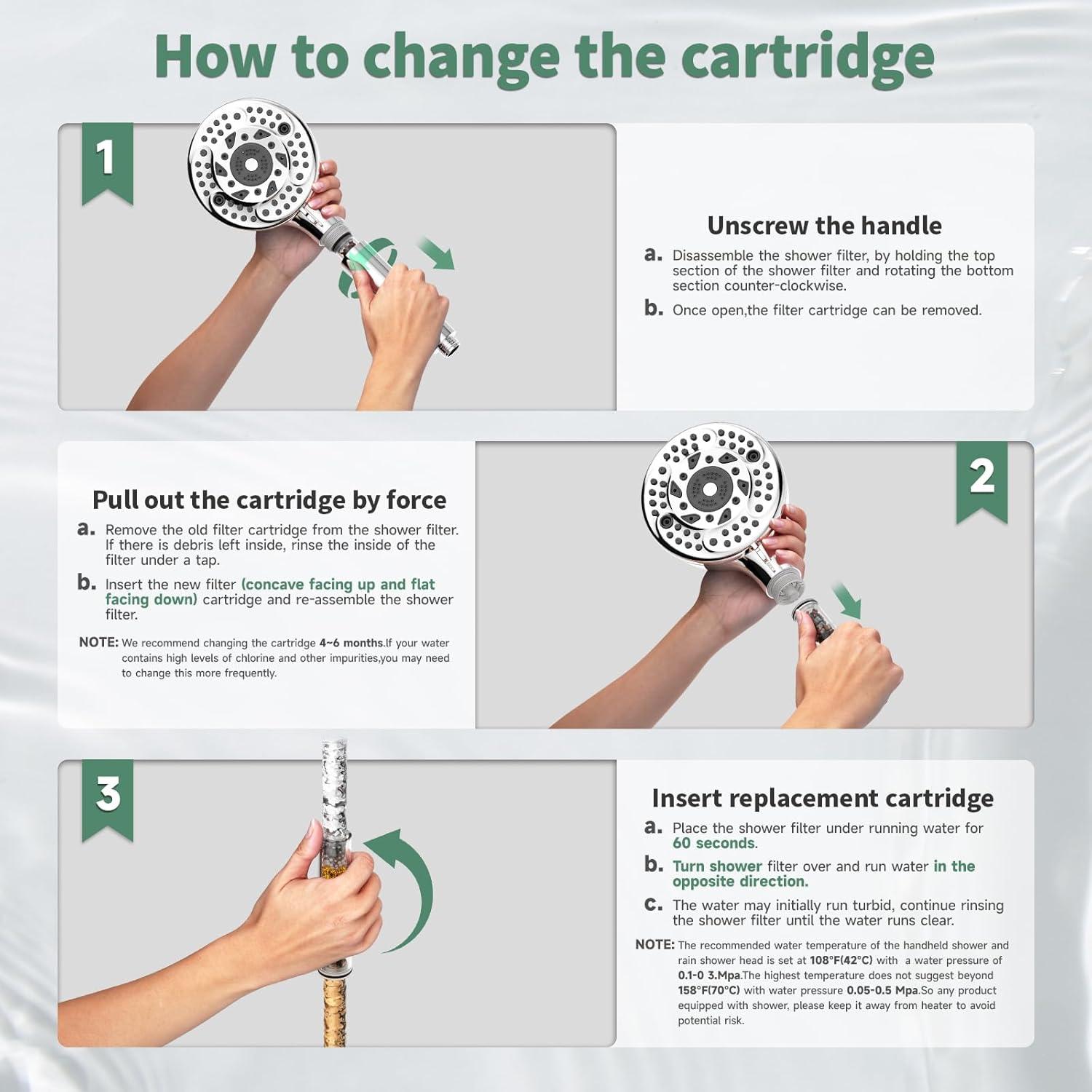 Filtro de Ducha SunCleanse - Cartuchos Reemplazo 2 Piezas